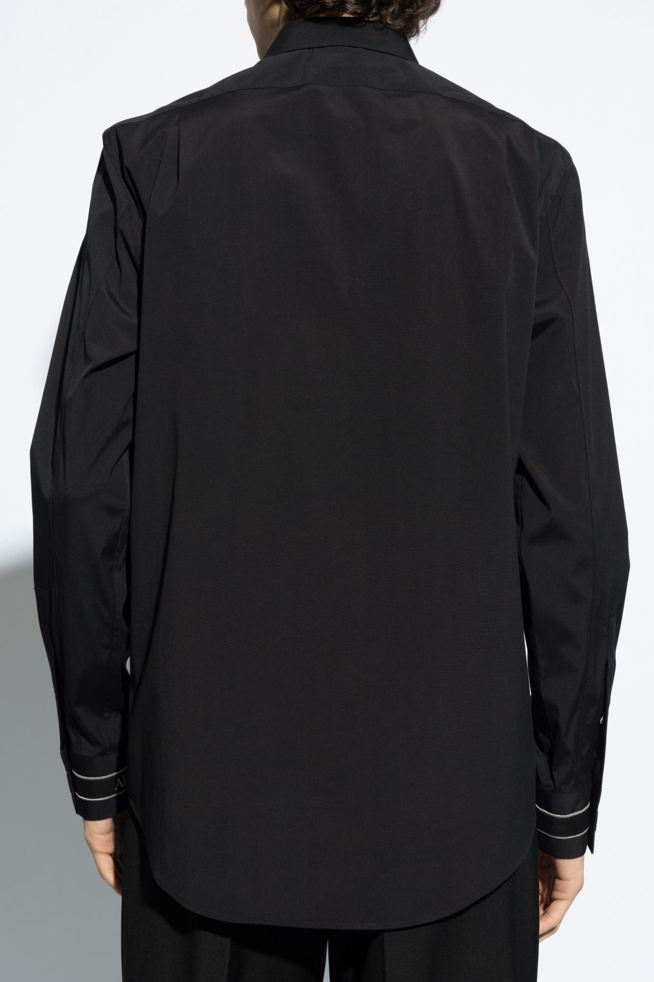 Shop Alexander Mcqueen Cotton Shirt In Black