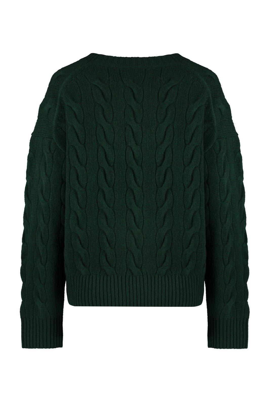 Shop Polo Ralph Lauren Relaxed Fit Cable-knit Jumper In Green