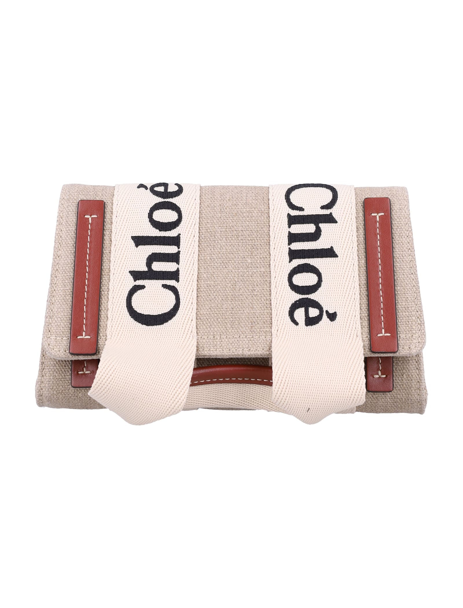 Shop Chloé Woody Belt Bag In White/brown