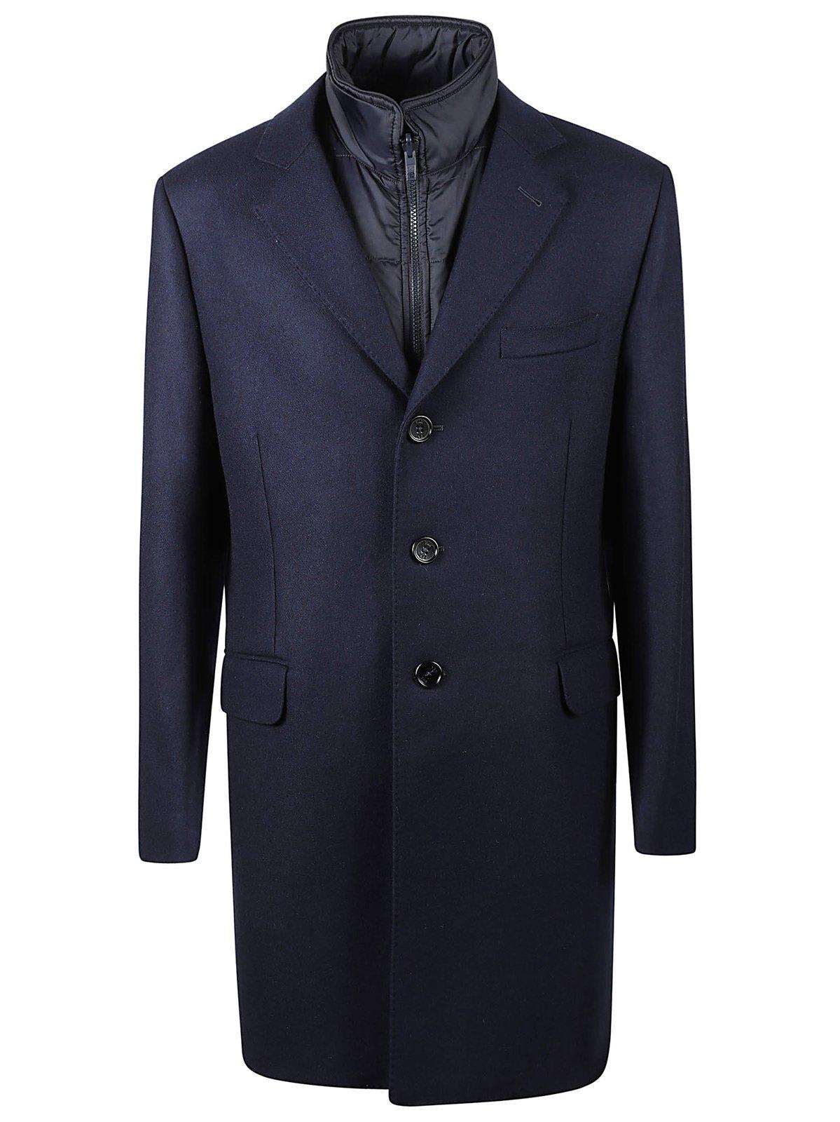 Fay Cappotto Monopetto Easy Db In Blue