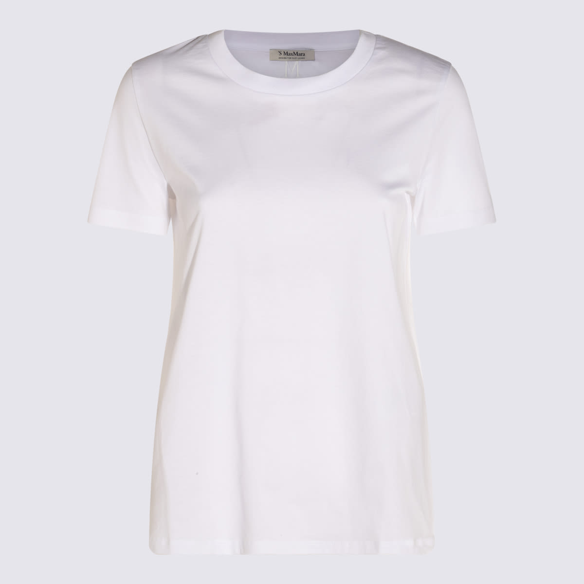 'S MAX MARA WHITE COTTON RENO T-SHIRT