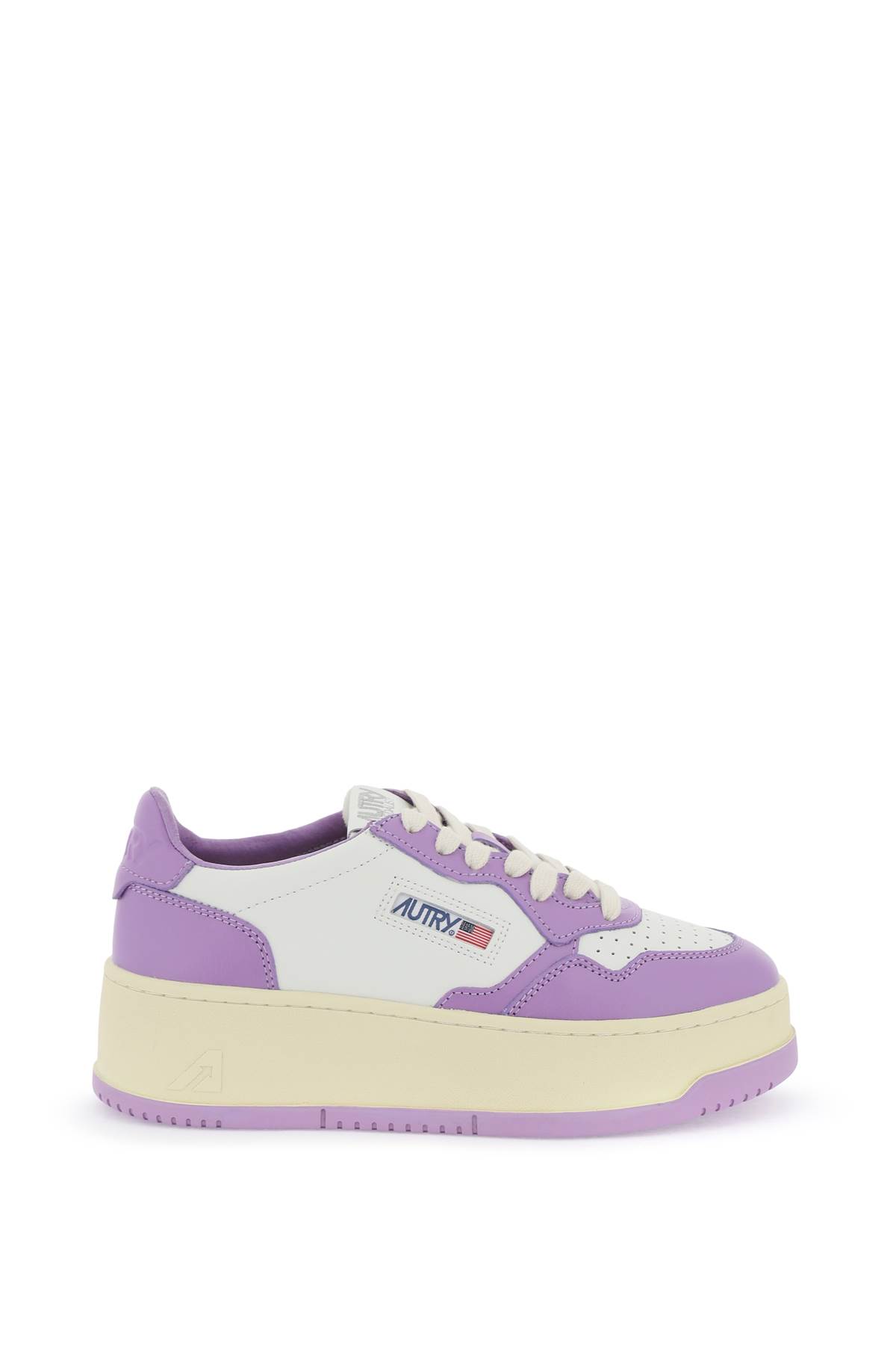 Shop Autry Medalist Low Sneakers In White Eng Lav (white)