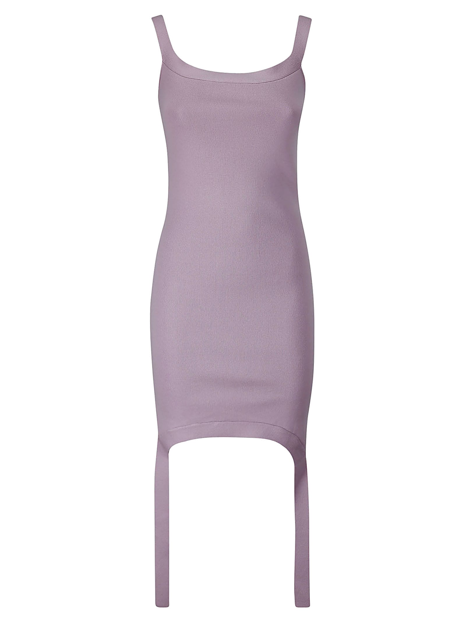 Shop Jw Anderson Deconstructed Dress In Lilac