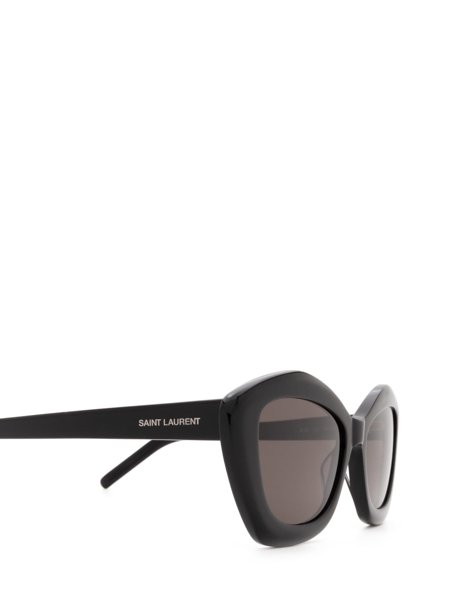 Shop Saint Laurent Sl 68 Black Sunglasses