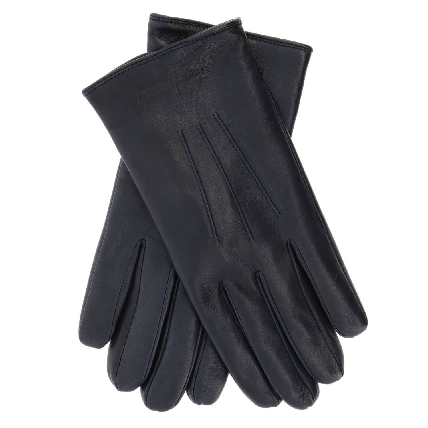 armani leather gloves