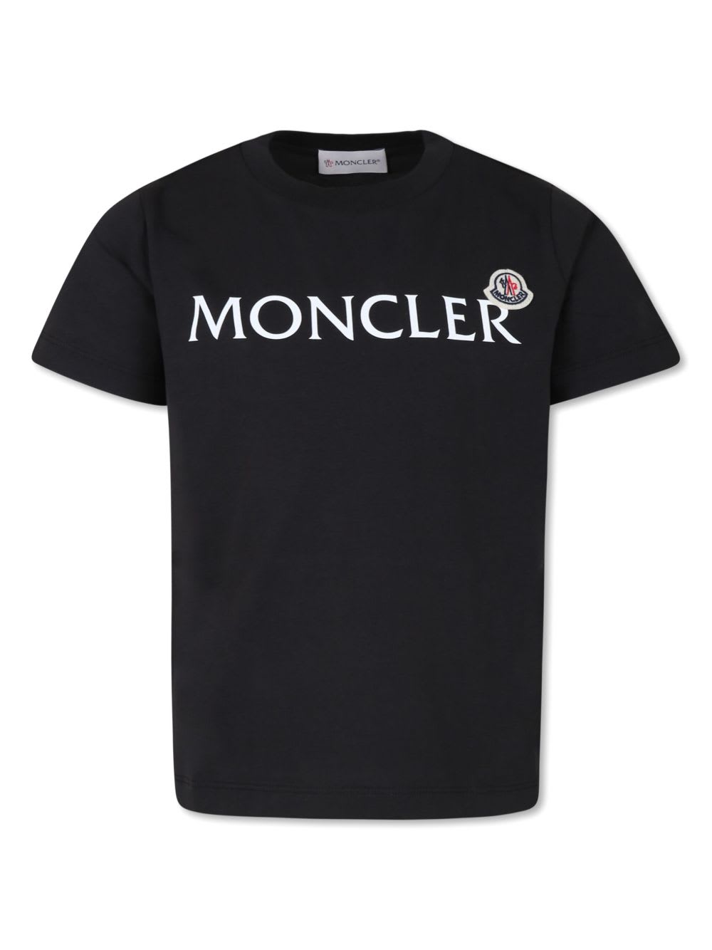 Moncler Stretch Jersey T-shirt Kids In Black