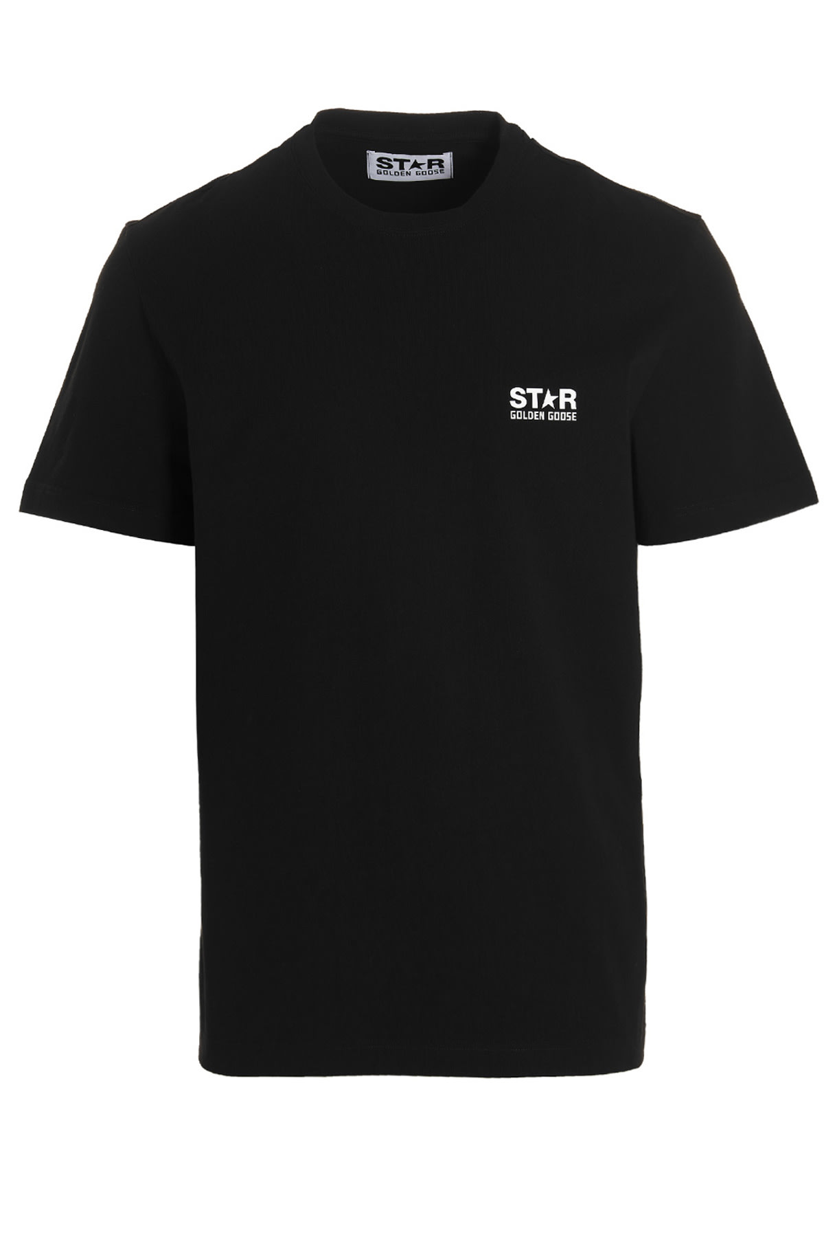 Golden Goose Black Star T-shirt In Multi