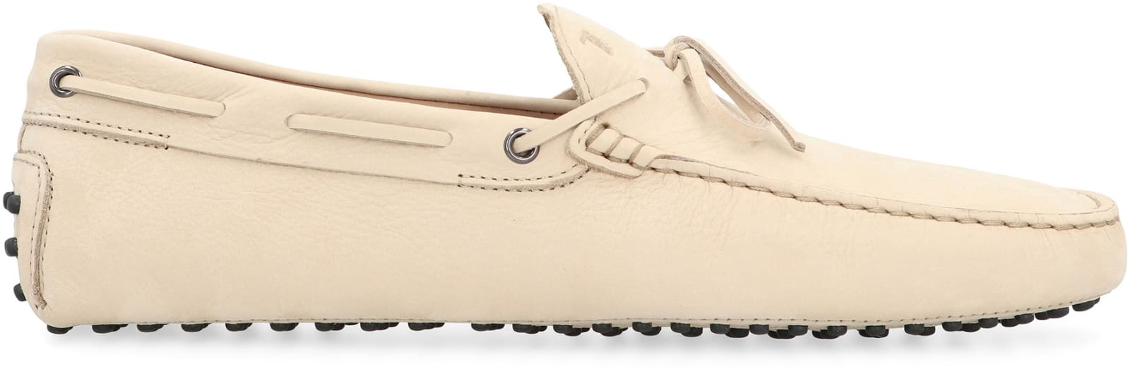 Tod's Suede Loafers In Ecru