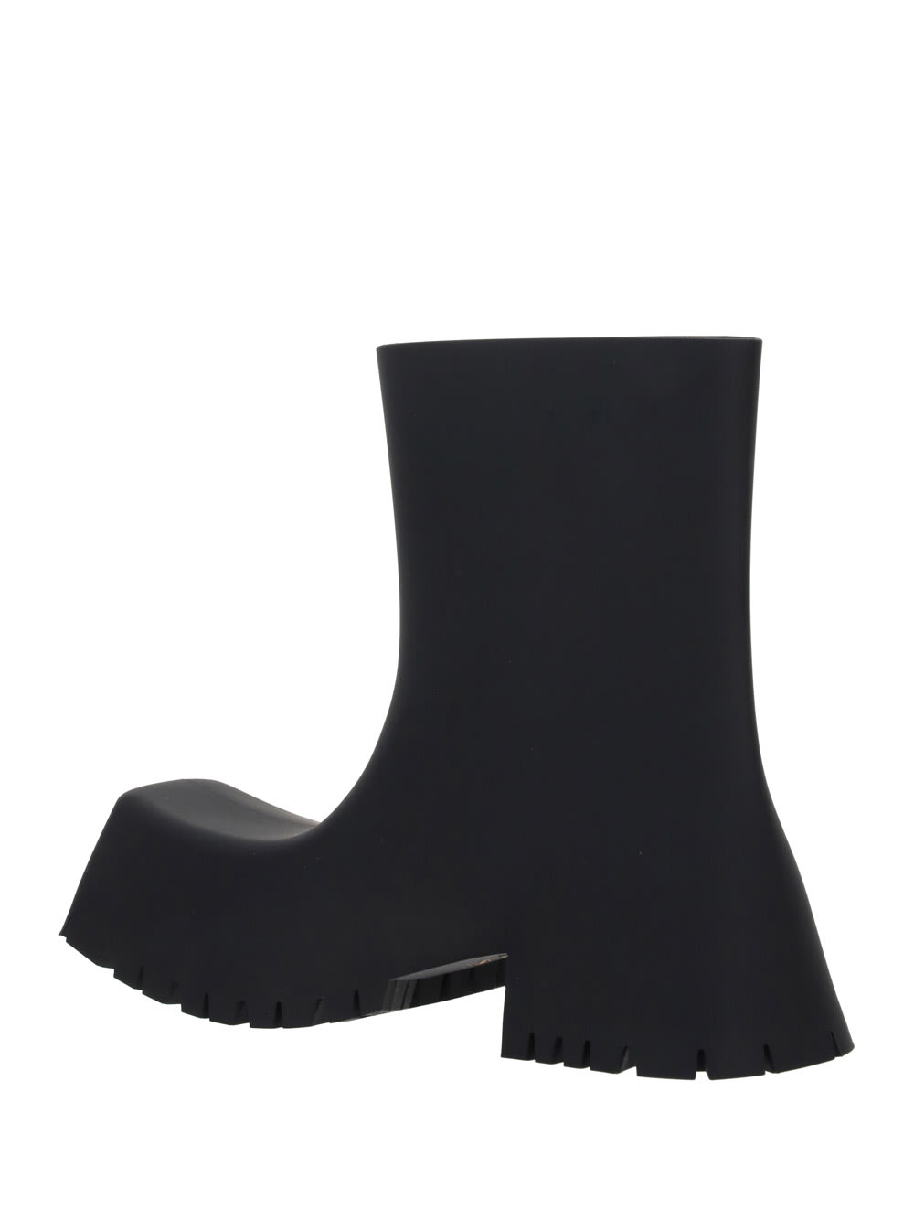 Balenciaga Trooper Rubber Ankle Boots In Black