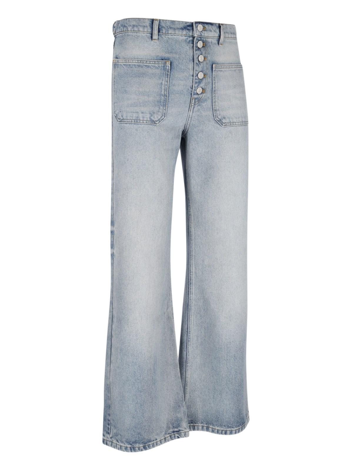 Shop Courrèges Straight Jeans In Blue