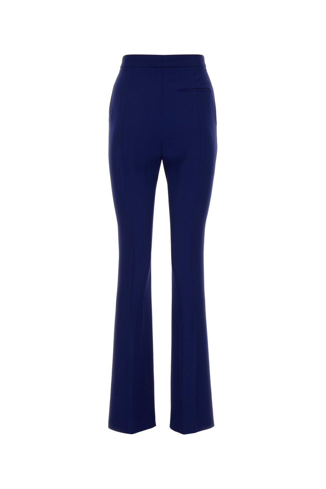 Shop Alexander Mcqueen High-waisted Bootcut Slim Trousers In Electric Navy