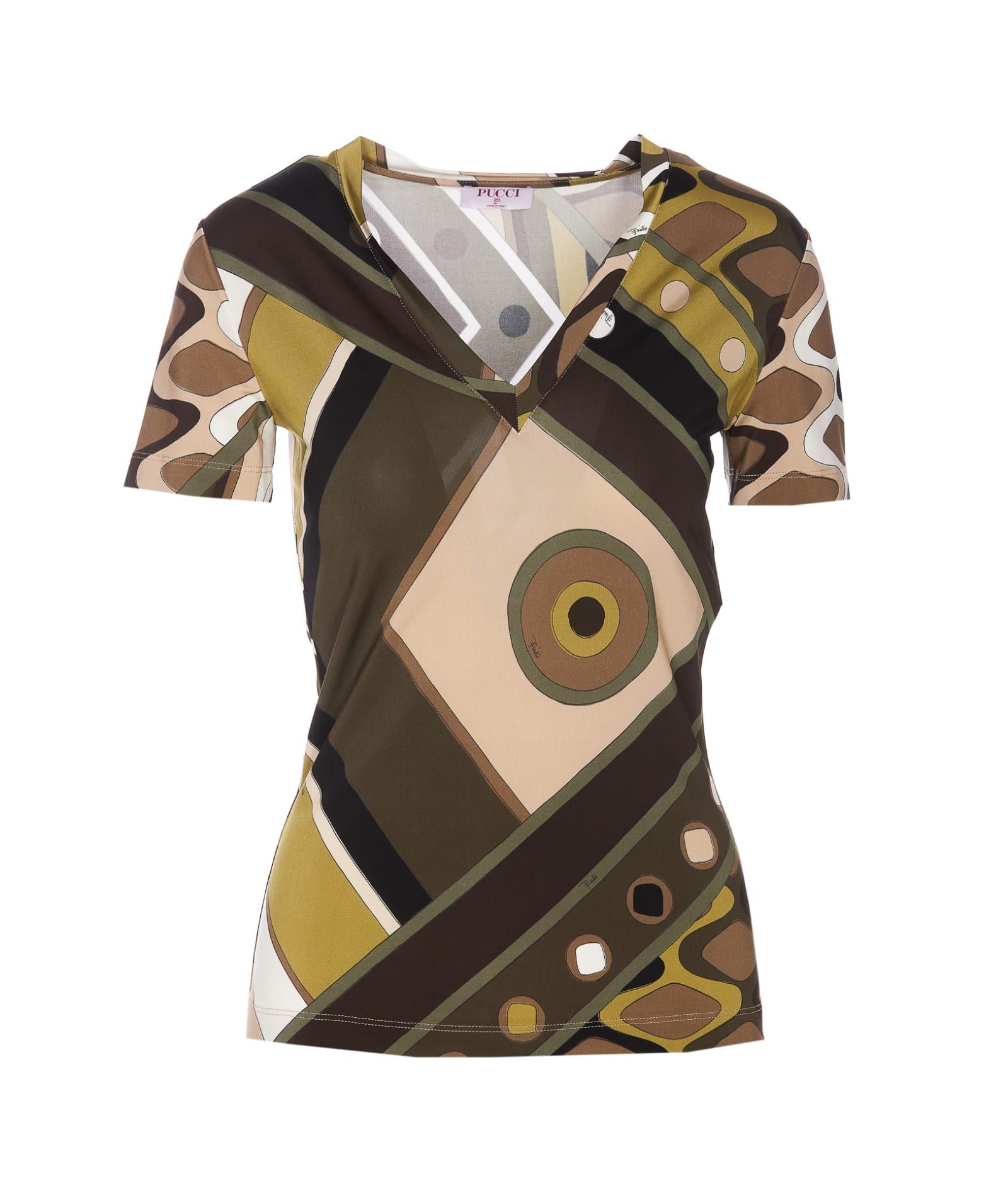 Shop Pucci Vivara Print T-shirt In Multicolor