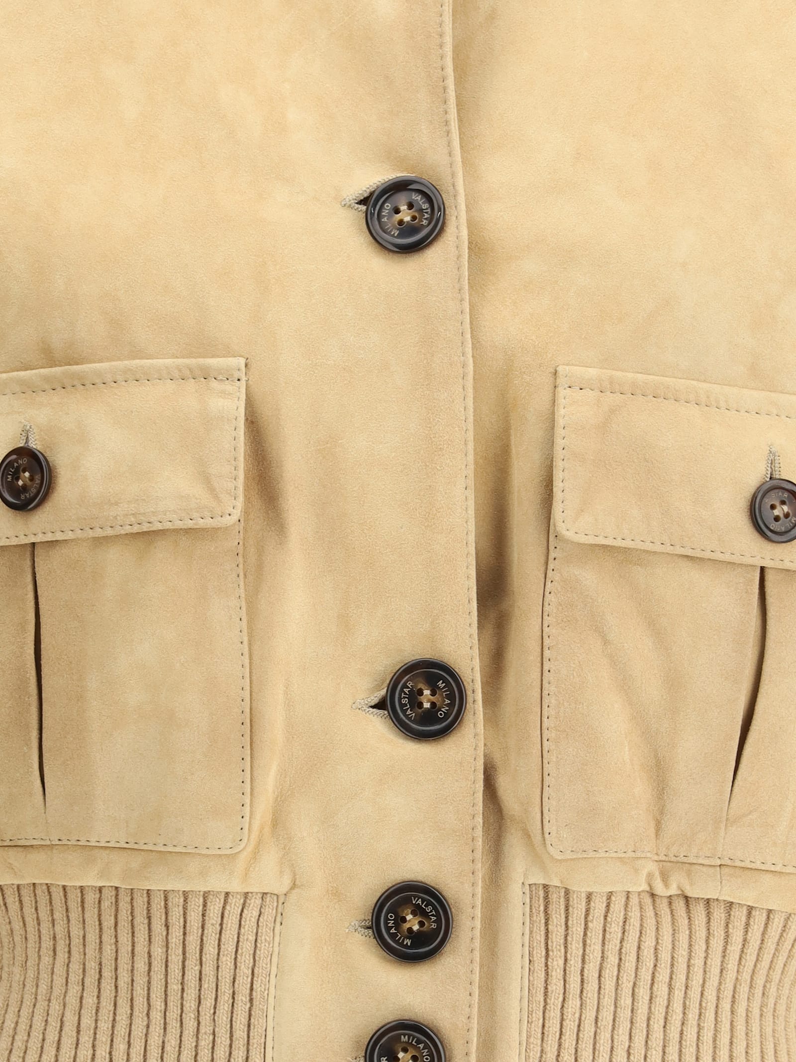 Valstar Suede Leather Jacket In Yellow