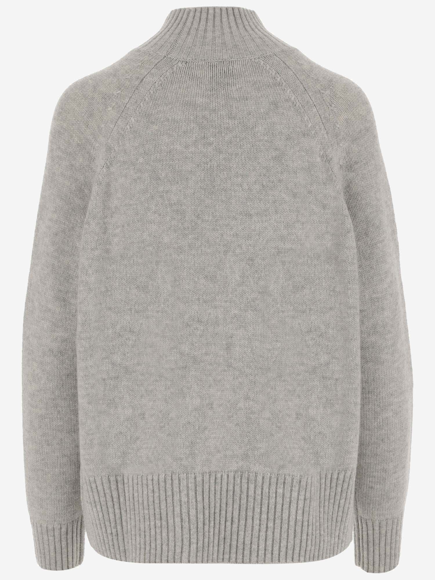 Shop Allude Wool And Cashmere Sweater In Grey