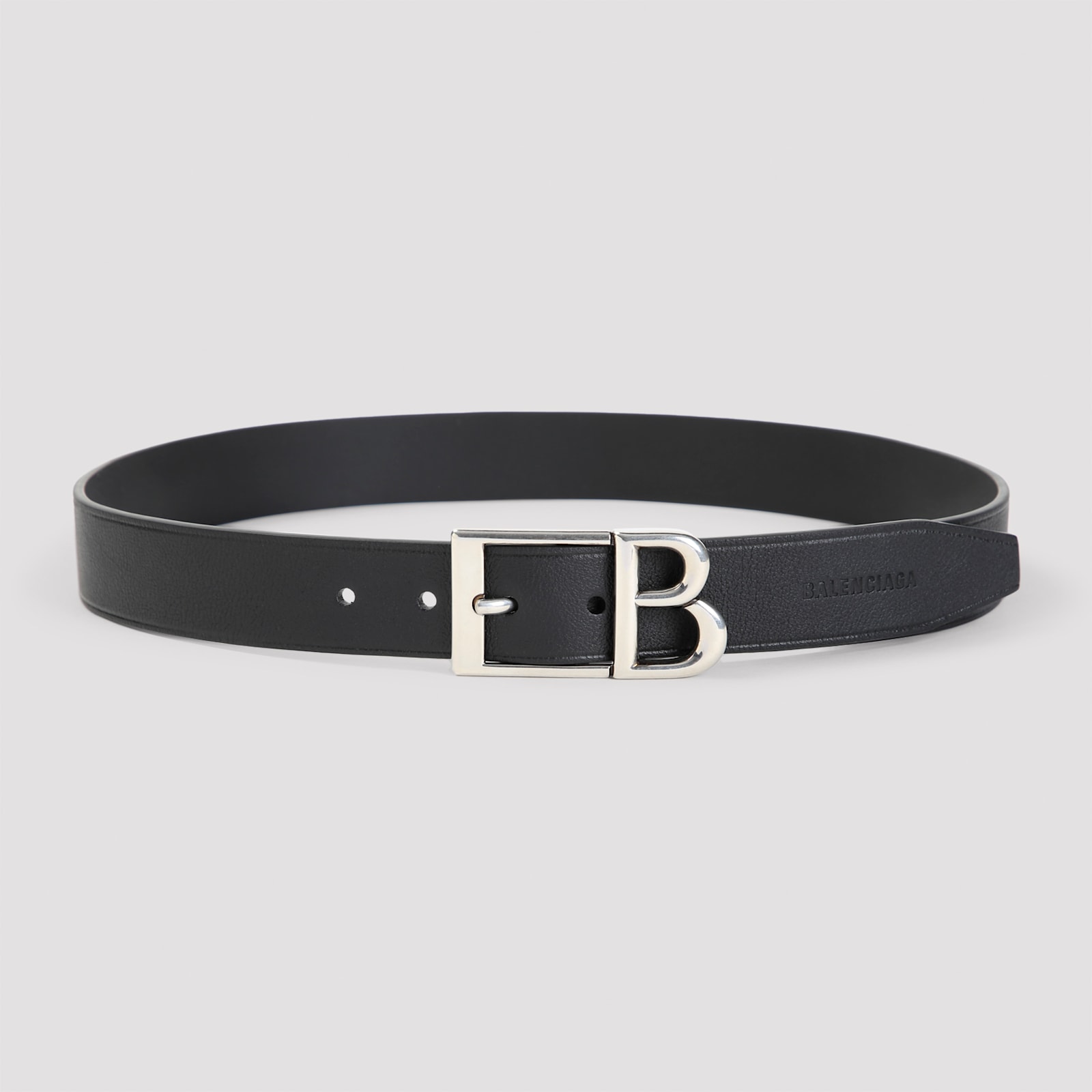 Shop Balenciaga Classic B 35 Belt In Black