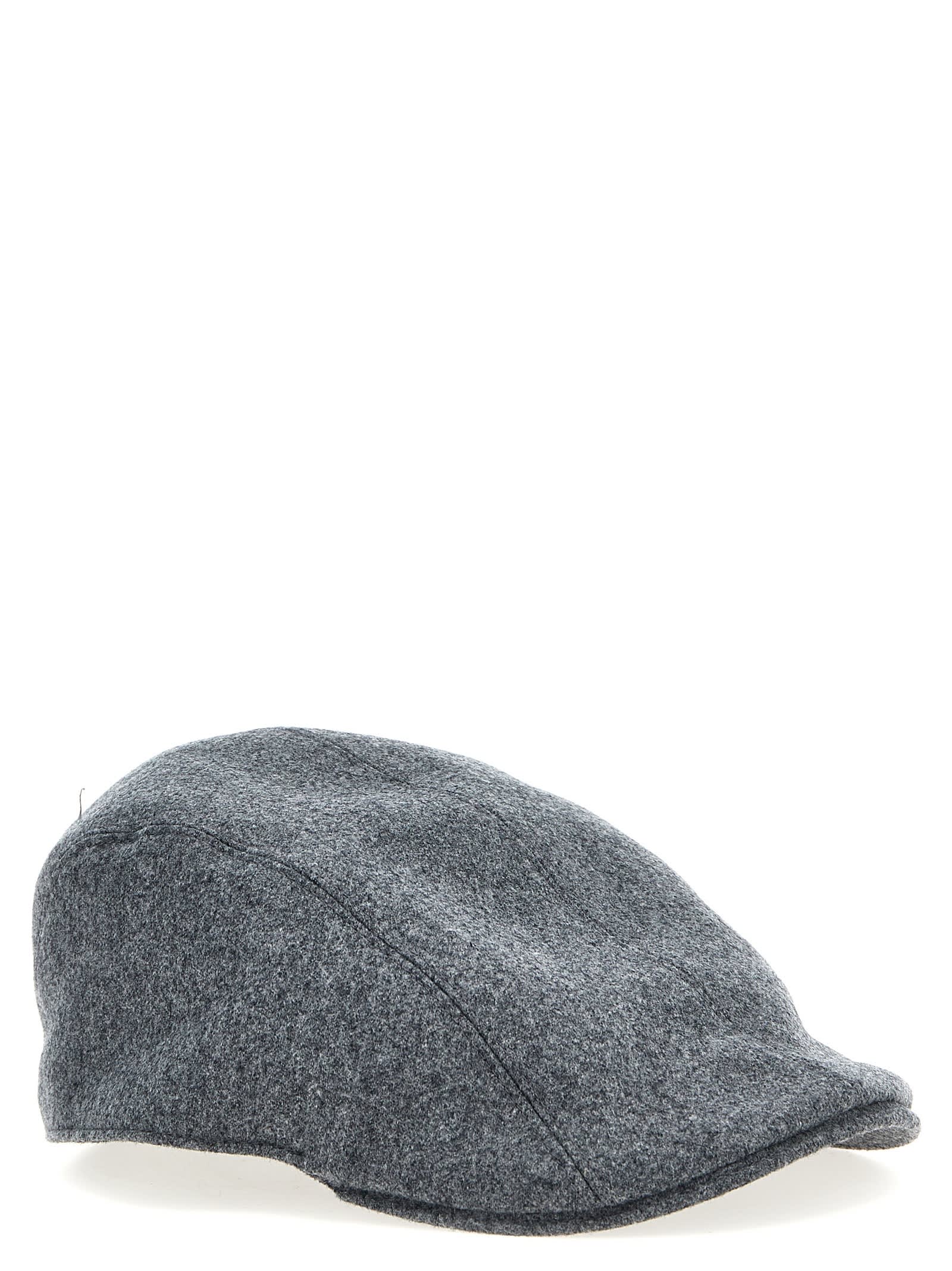 Shop Brunello Cucinelli Logo Embroidery Hat In Gray