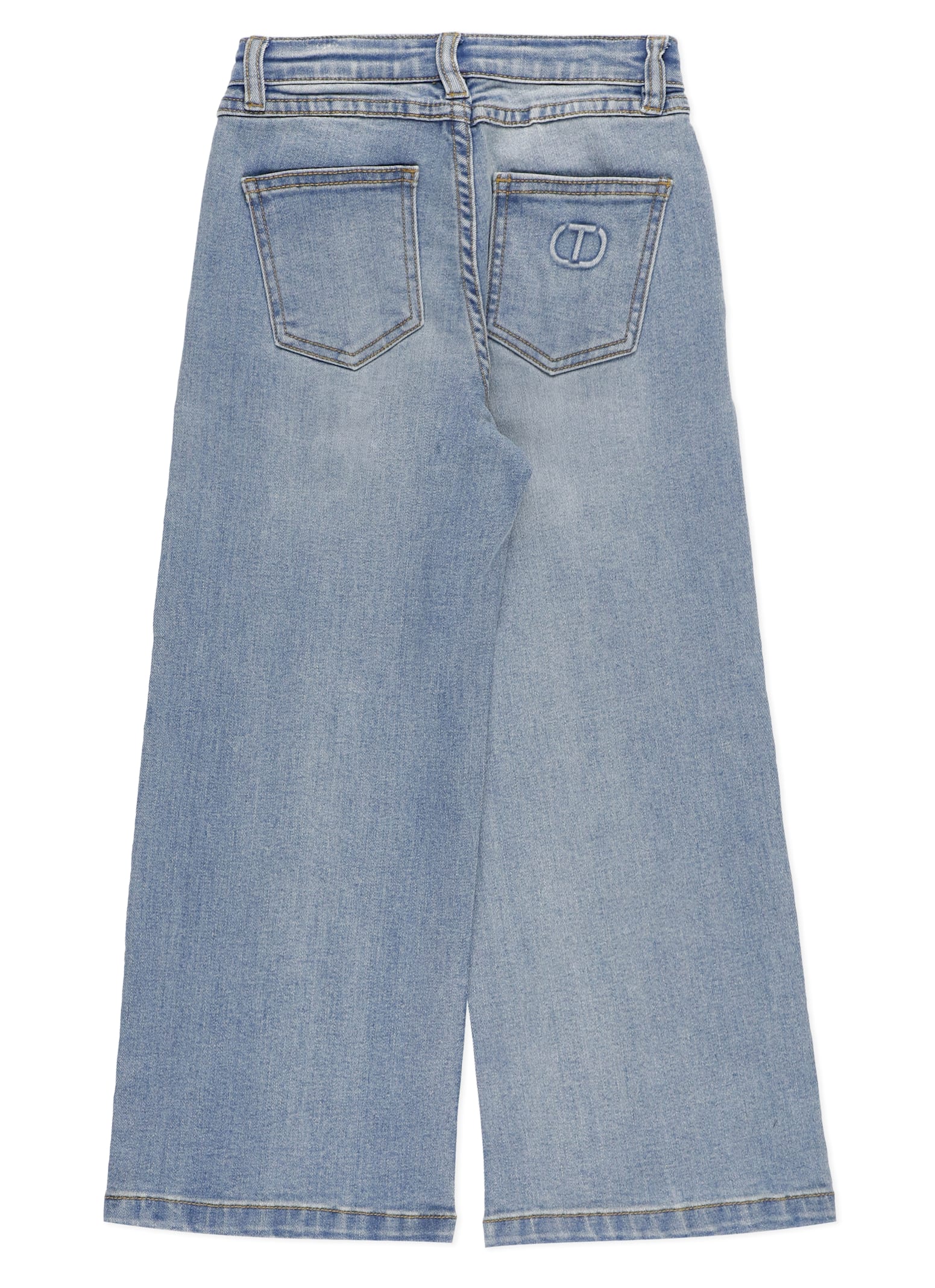 Shop Twinset Cotton Jeans In Blue