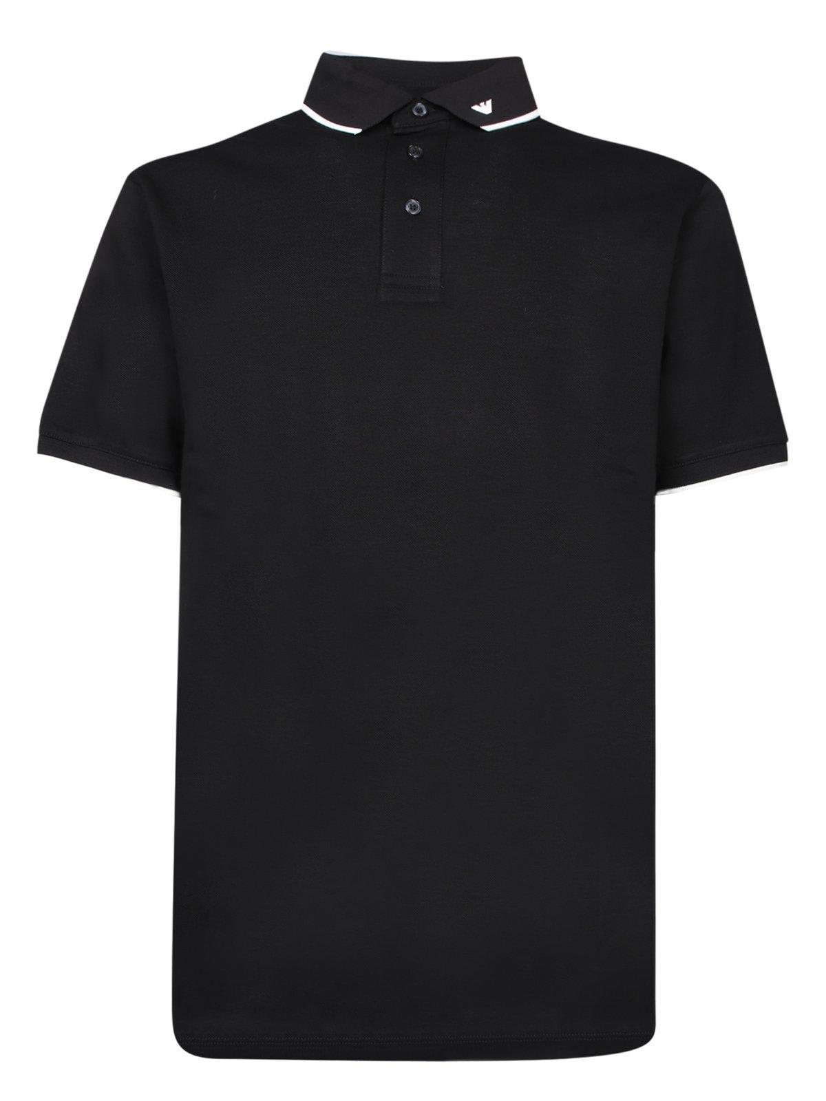 Logo Embroidered Short Sleeved Polo Shirt