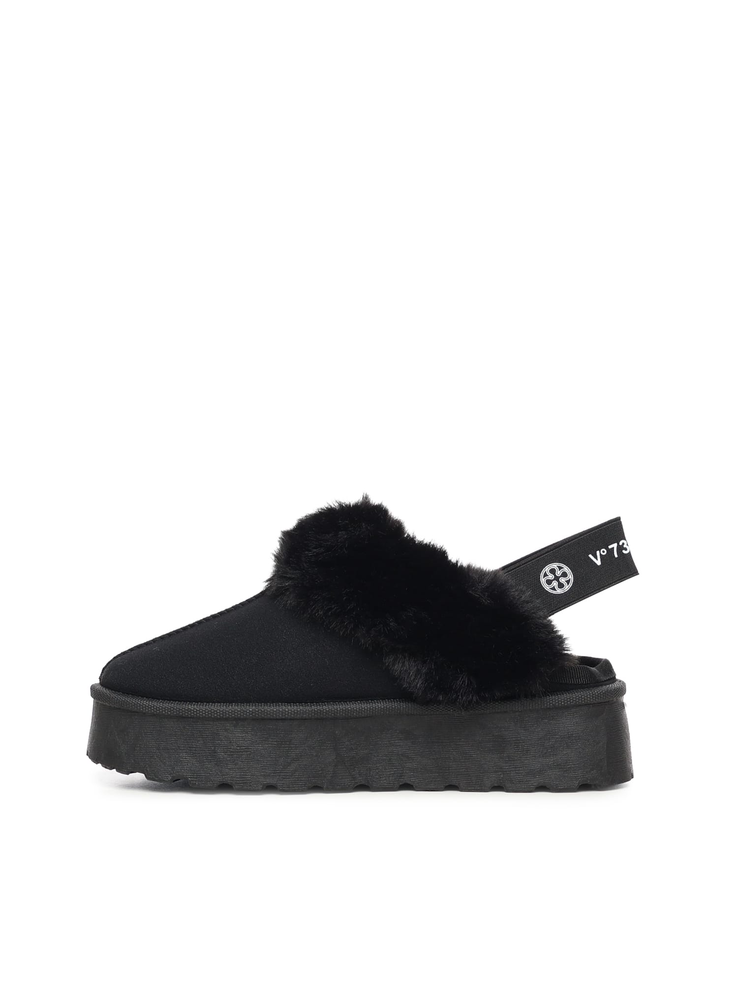 V73 Sophie Slippers With Logo In Black