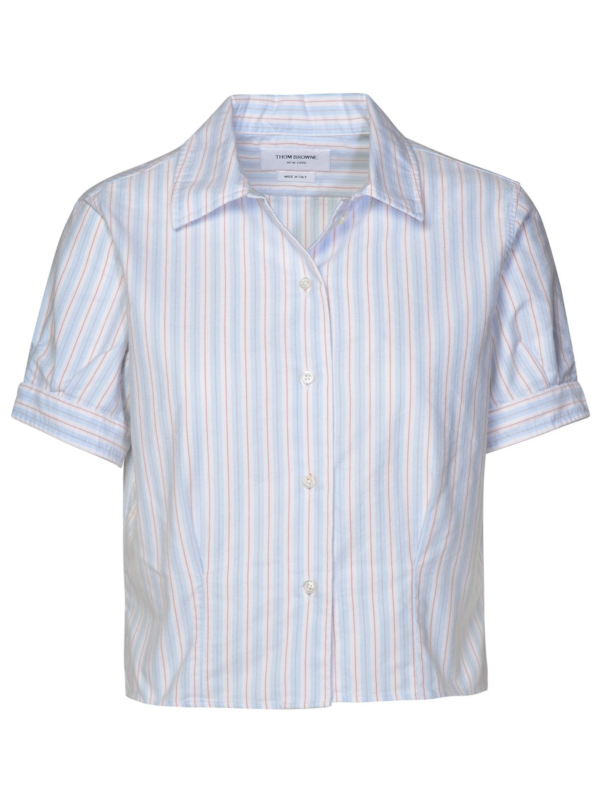 Shop Thom Browne Multicolor Cotton Shirt In Light Blue