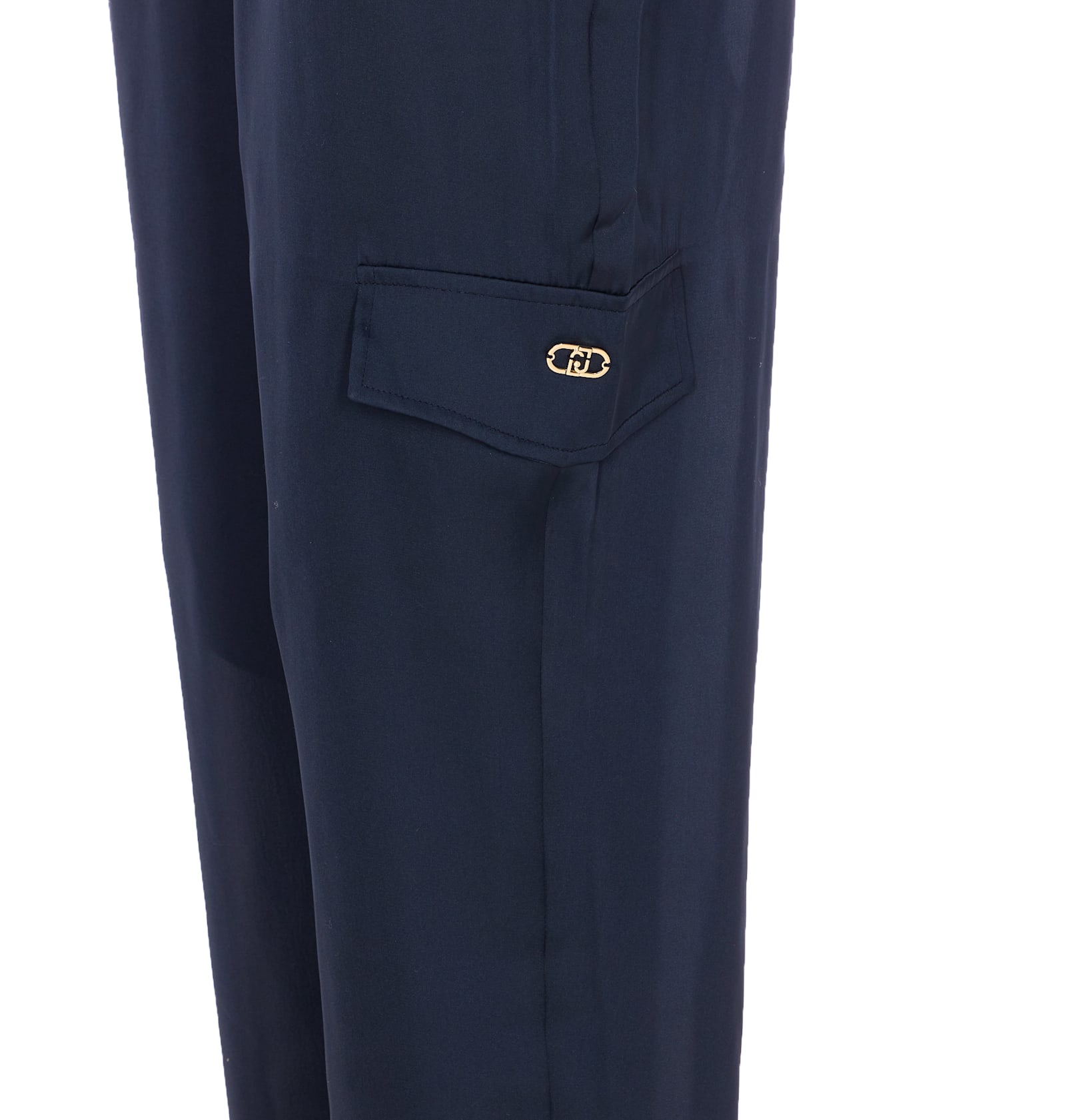 Liu •jo Wide Model Trousers With Side And Back Pockets In Blue