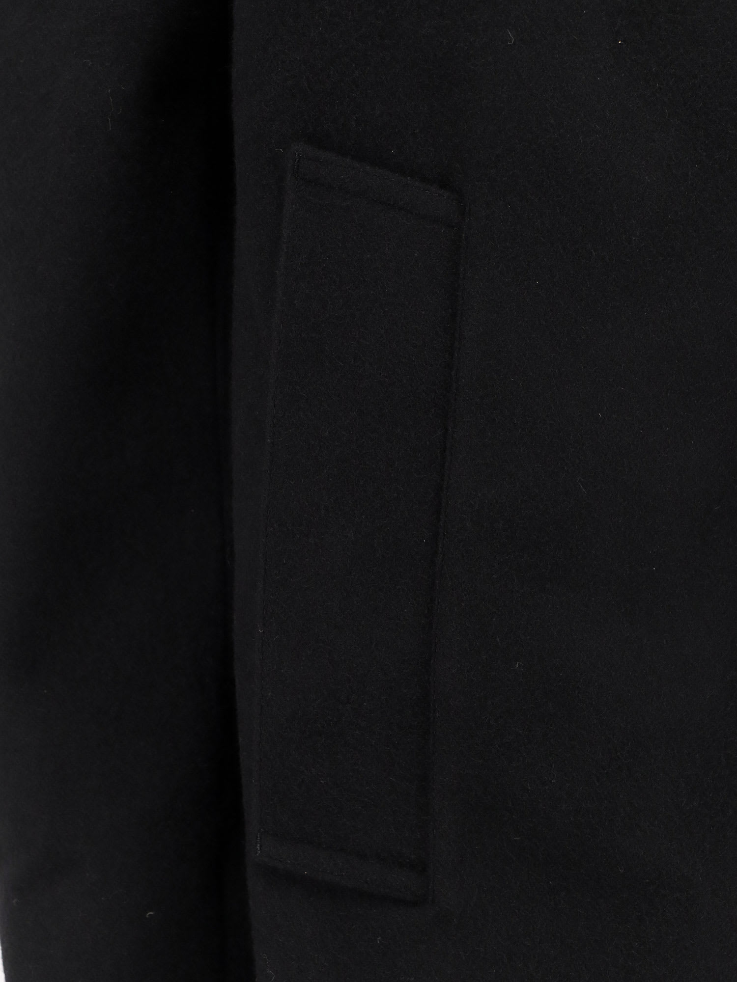 Paltò Cantuccio Felt Wool Coat With Padded Lining In Black