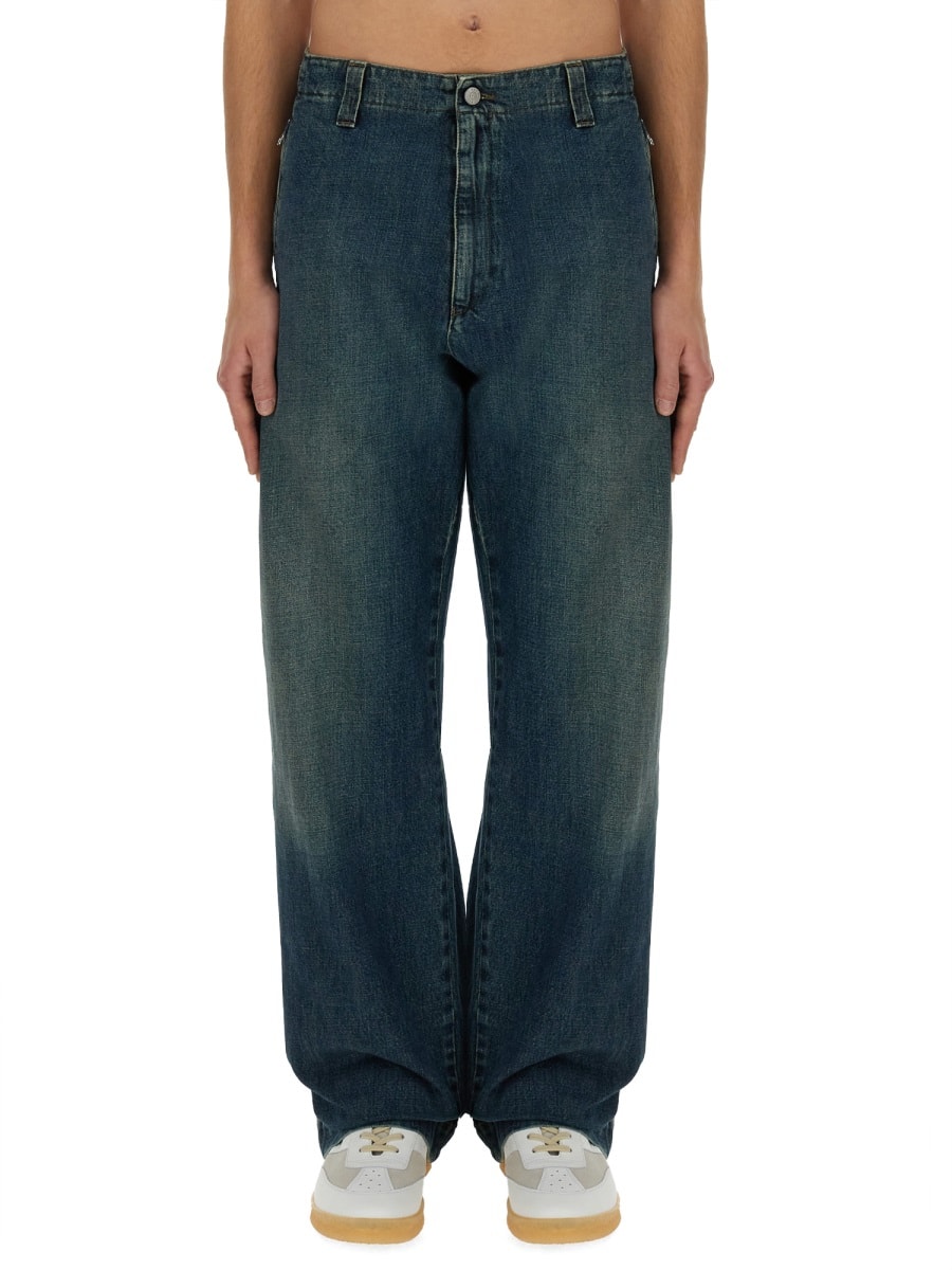 Shop Mm6 Maison Margiela Denim Pants