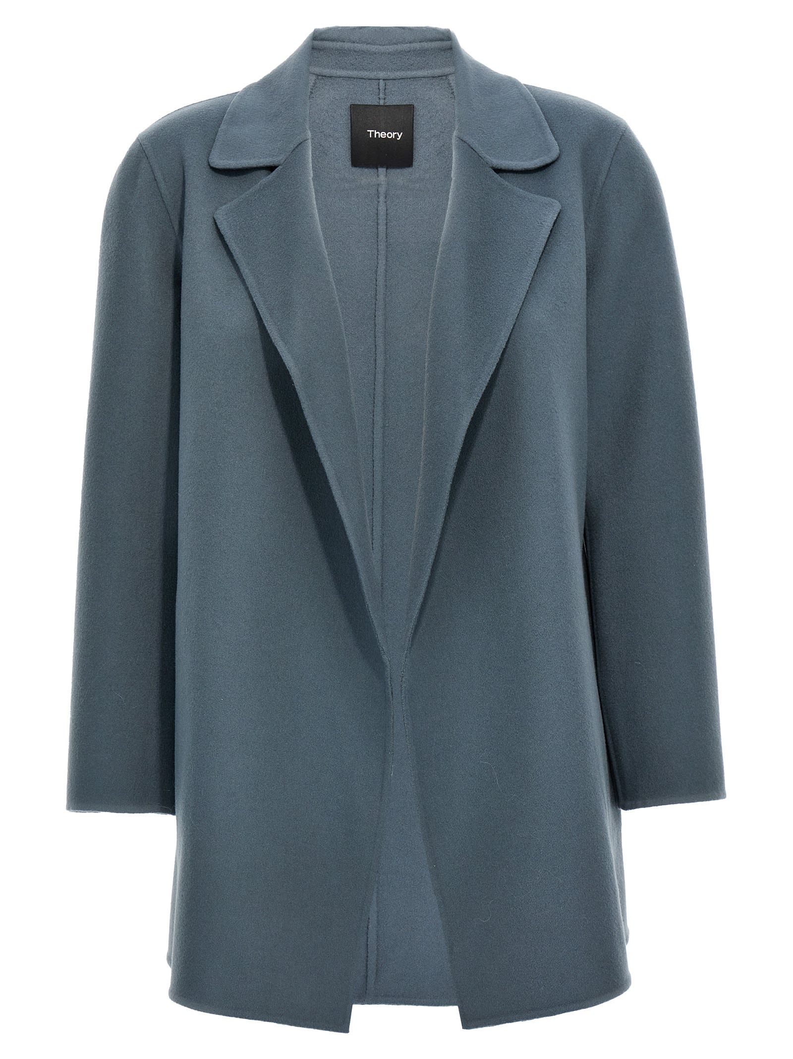 Shop Theory Clairene New Divide Coat In Light Blue