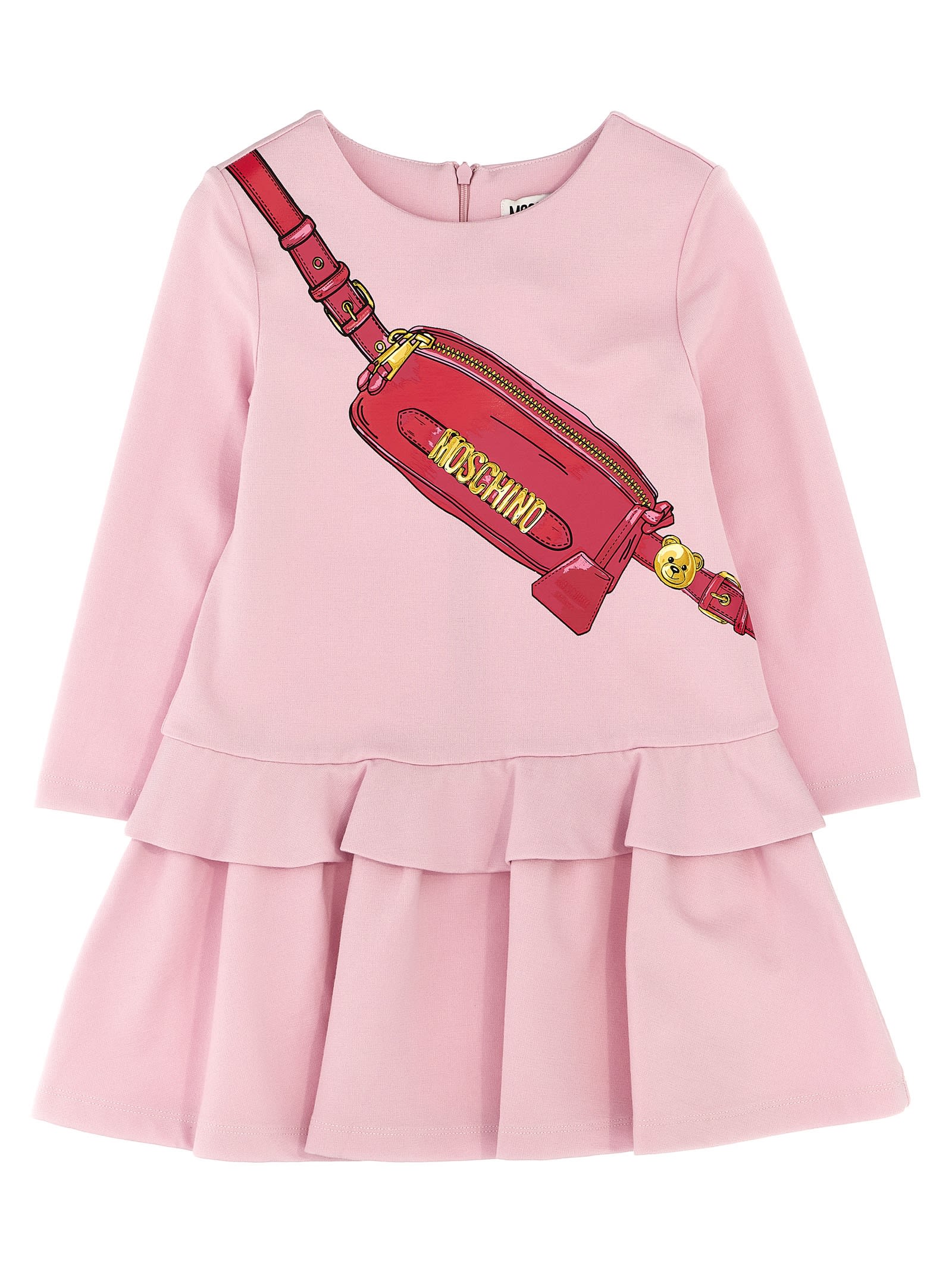 Moschino Kids' Trompe Loeil Dress In Pink