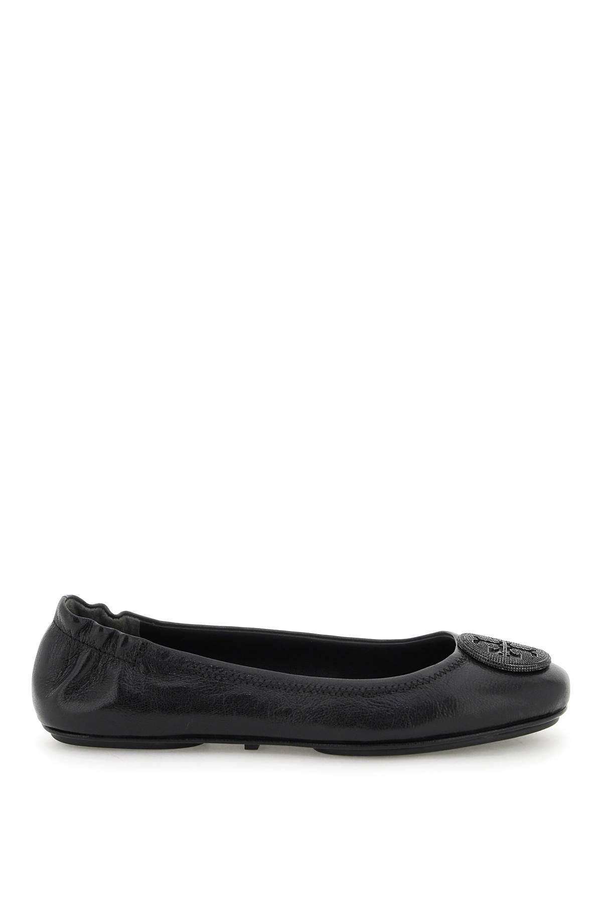 Shop Tory Burch Minnie Travel Ballet Flats In Perfect Black Jet (black)