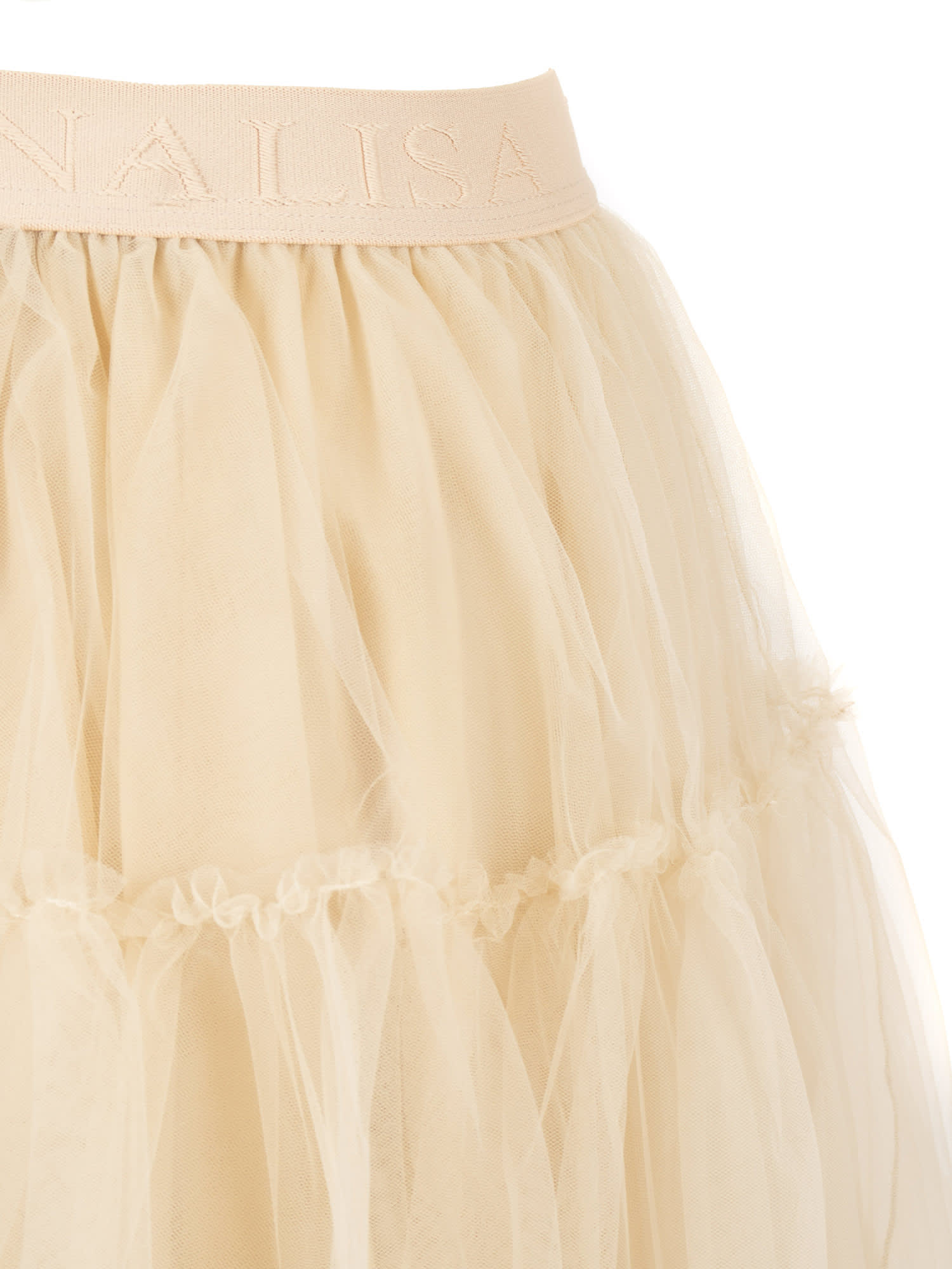 Monnalisa Skirt  Kids Color Beige In Neutral