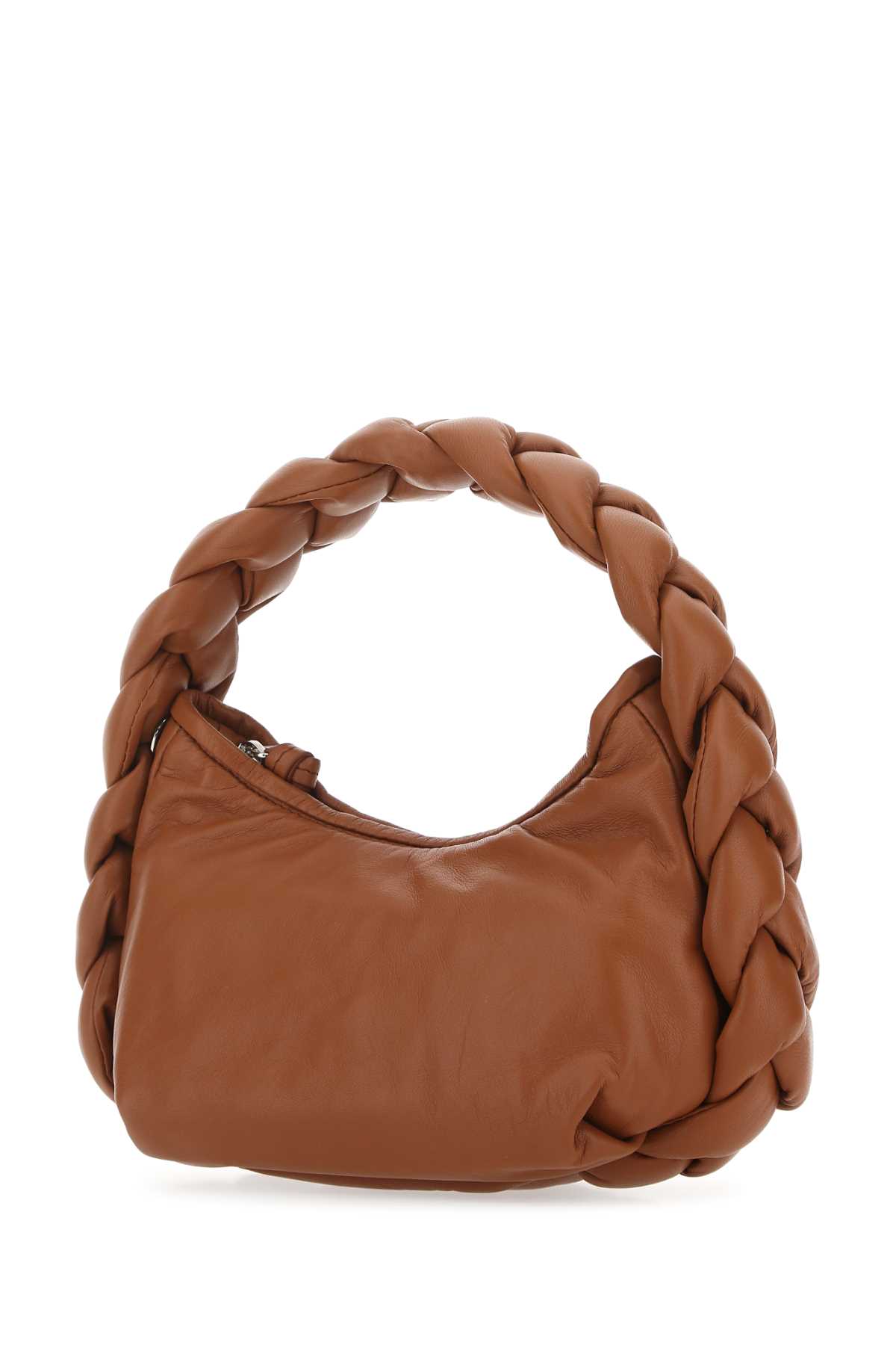 Hereu Brown Nappa Leather Mini Espiga Handbag In Chestnut