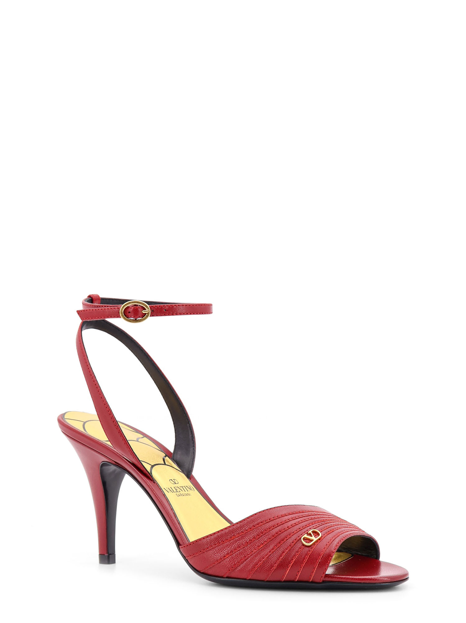Valentino Ladycrush Stiletto Heel Sandal T85 In Red