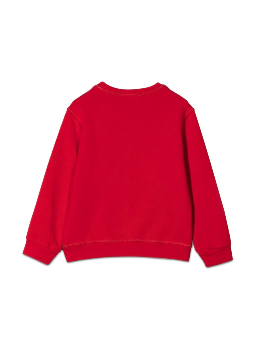 Dsquared2 Icon Brushed Cotton Cool Fit Crew-neck Sweatshirt In Red