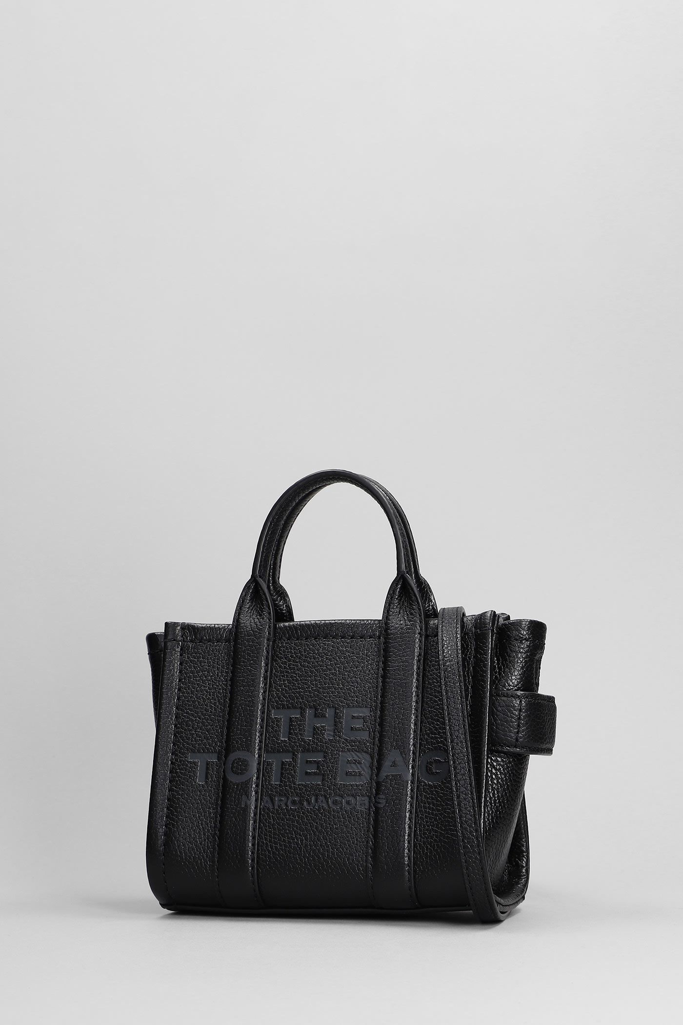 Shop Marc Jacobs The Mini Tote Tote In Black Leather