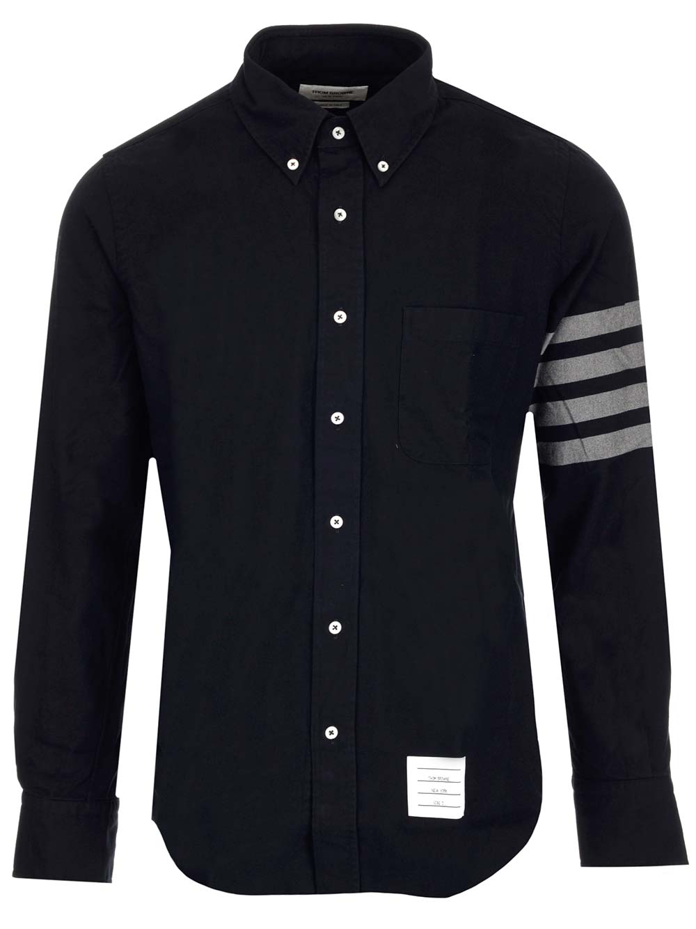 Shop Thom Browne Blue 4-bar Shirt