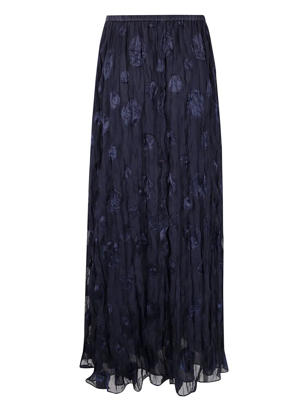 Emporio Armani Patterned Jacquard Maxi Skirt In Deep Blue