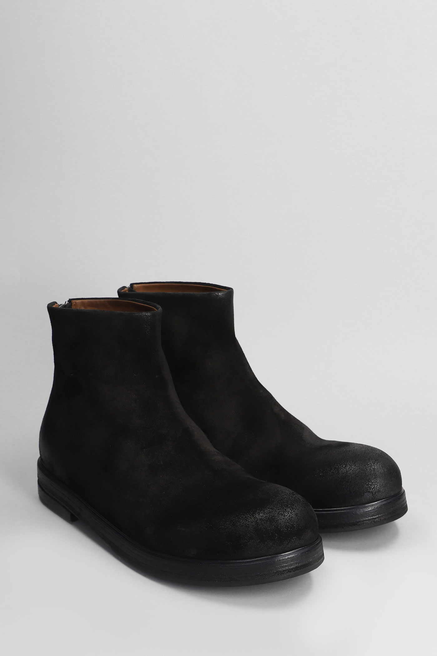 Shop Marsèll Zucca Ankle Boots In Black Suede