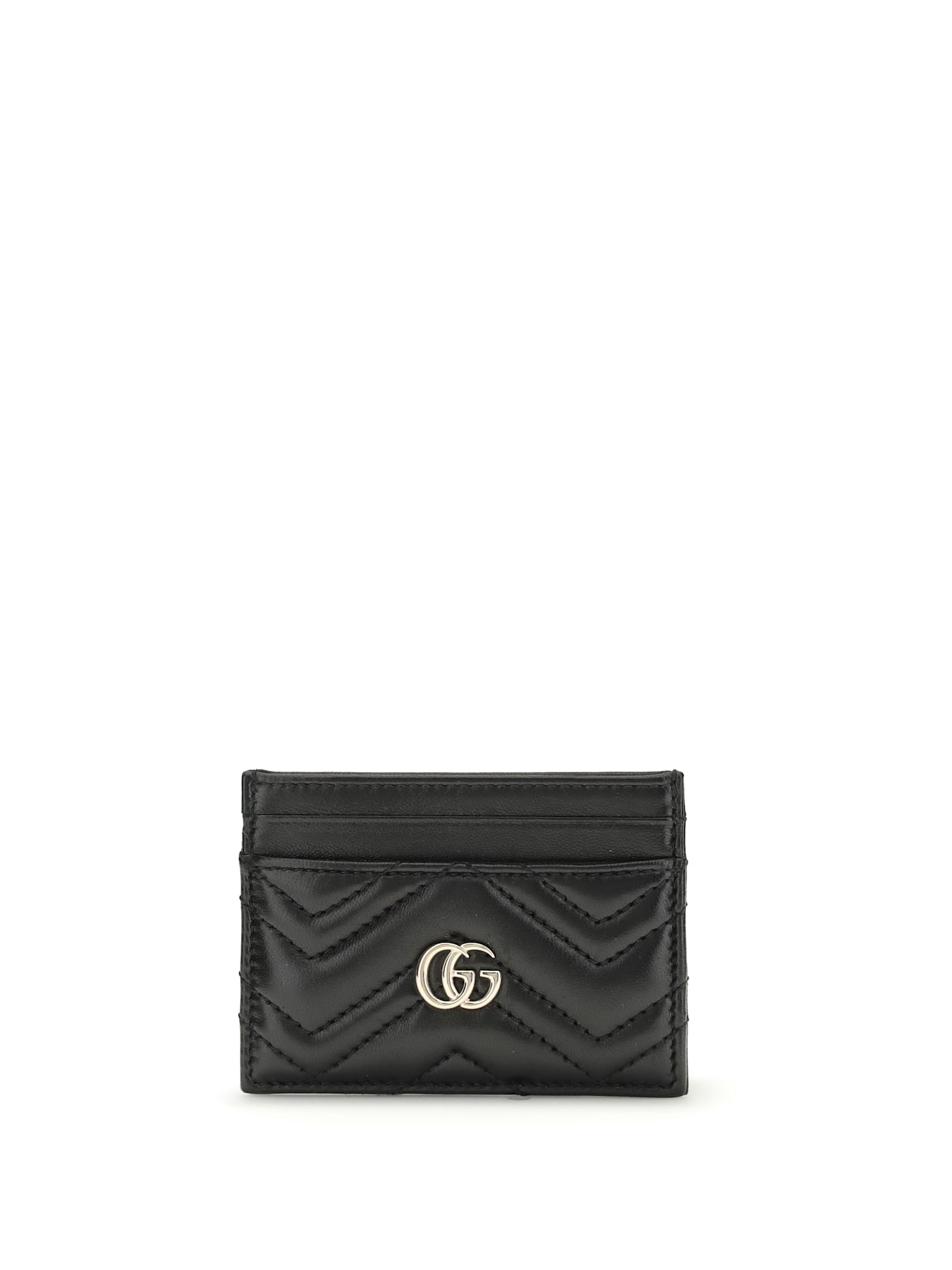 Gucci Gg Marmont Chevron Card Holder