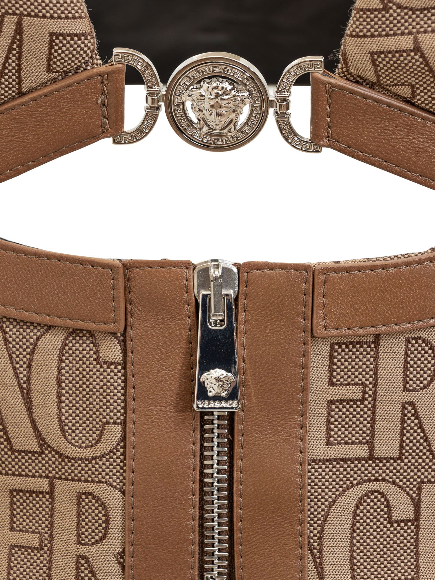 VERSACE ALLOVER BUSTIER TOP