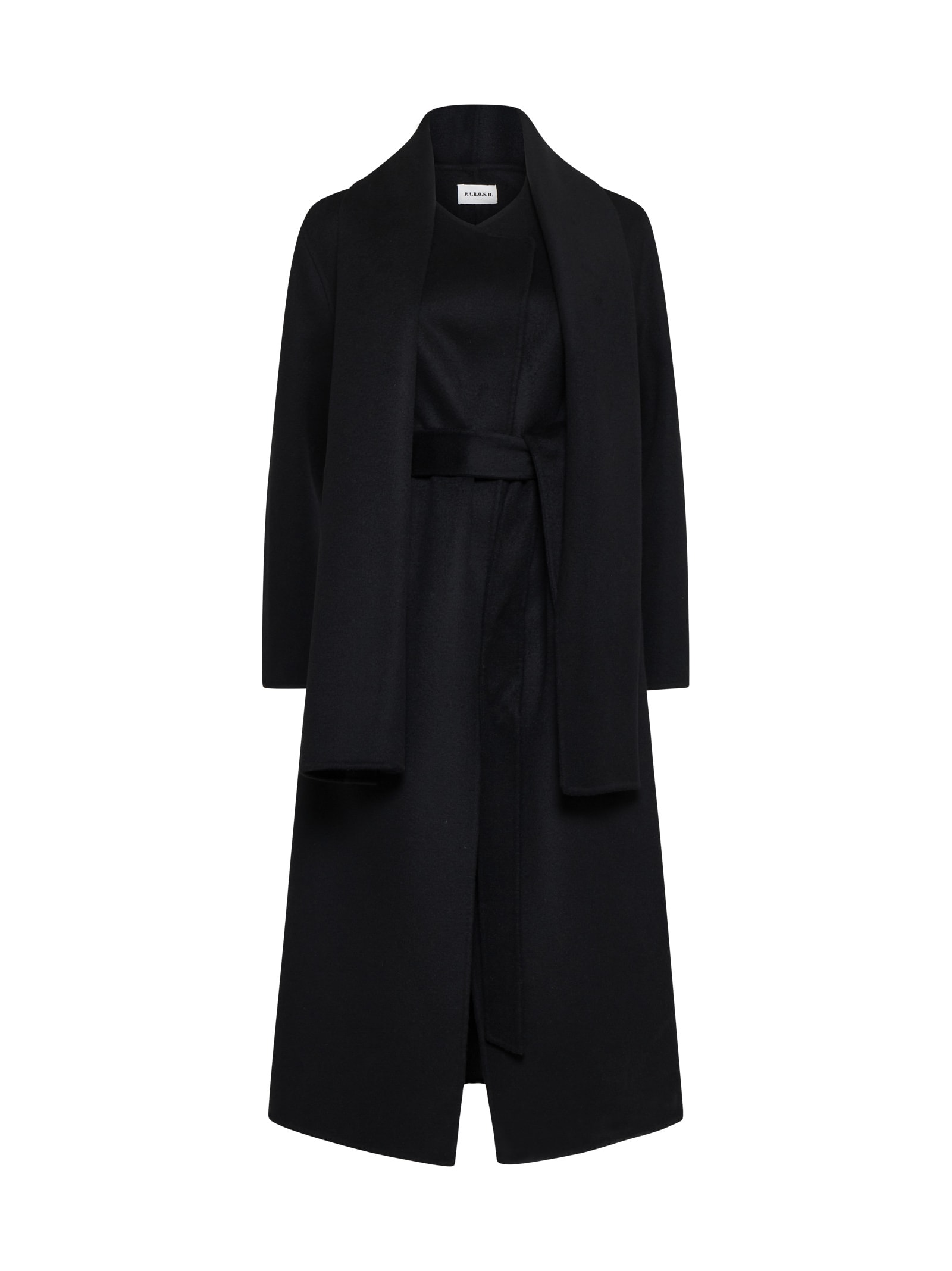 Shop P.a.r.o.s.h Coat In Black