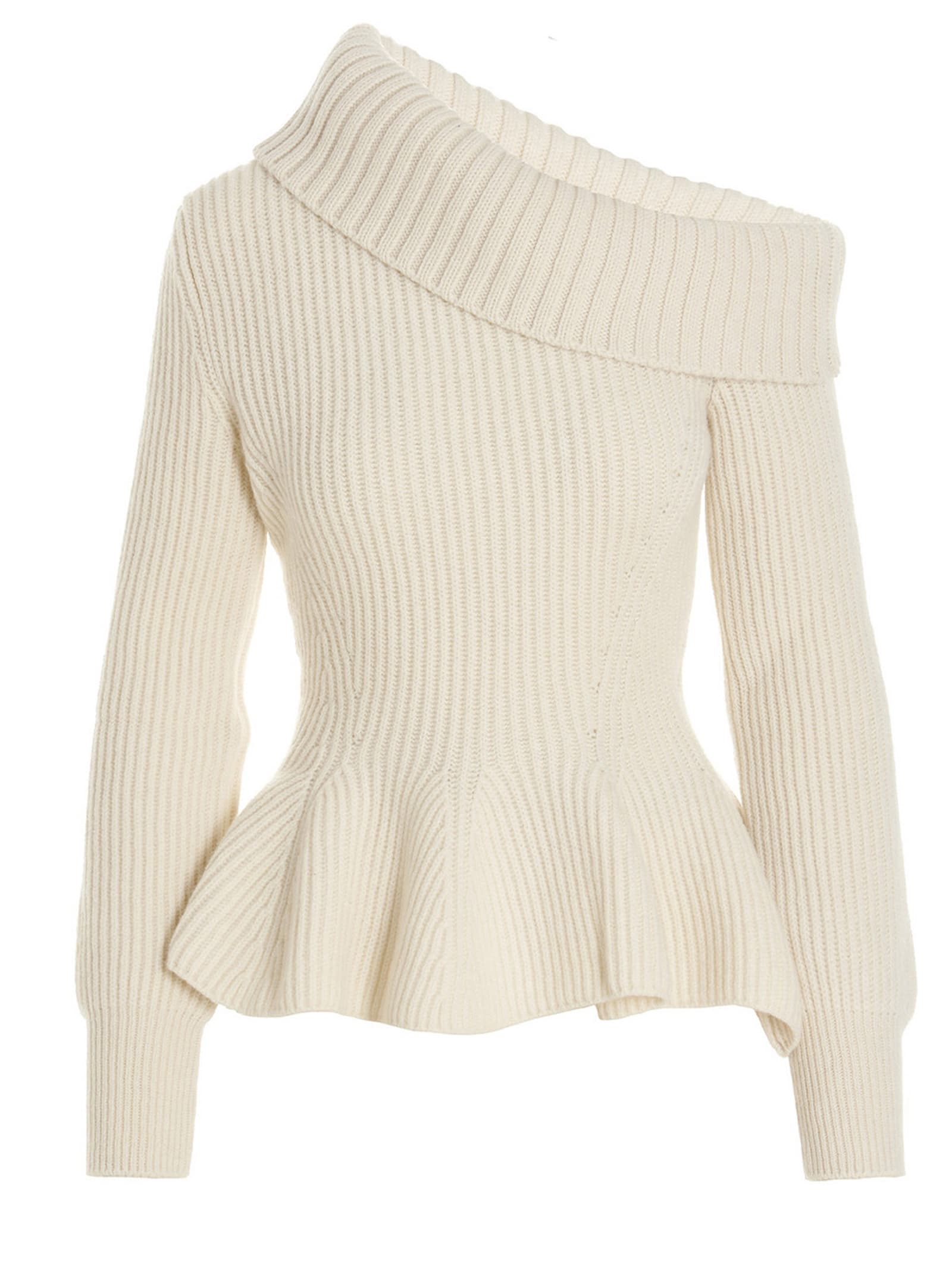 ALEXANDER MCQUEEN PEPLUM SWEATER