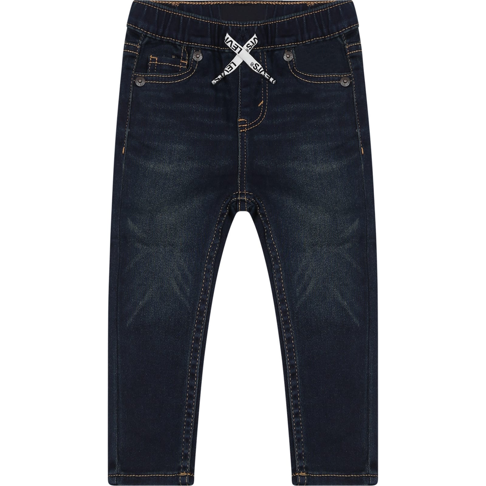 Shop Levi's Blue Jeans For Baby Boy With Patch Logo In Denim