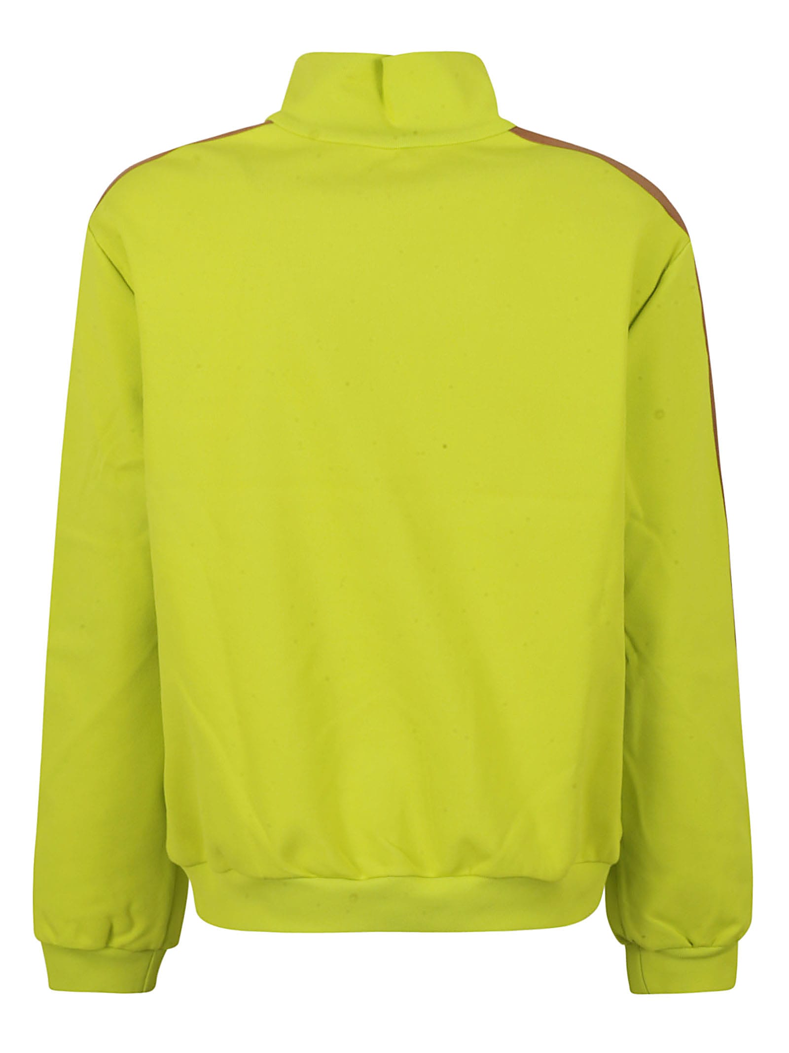 Shop Tory Burch Knit Quarter Zip Sweater In Bright Lime