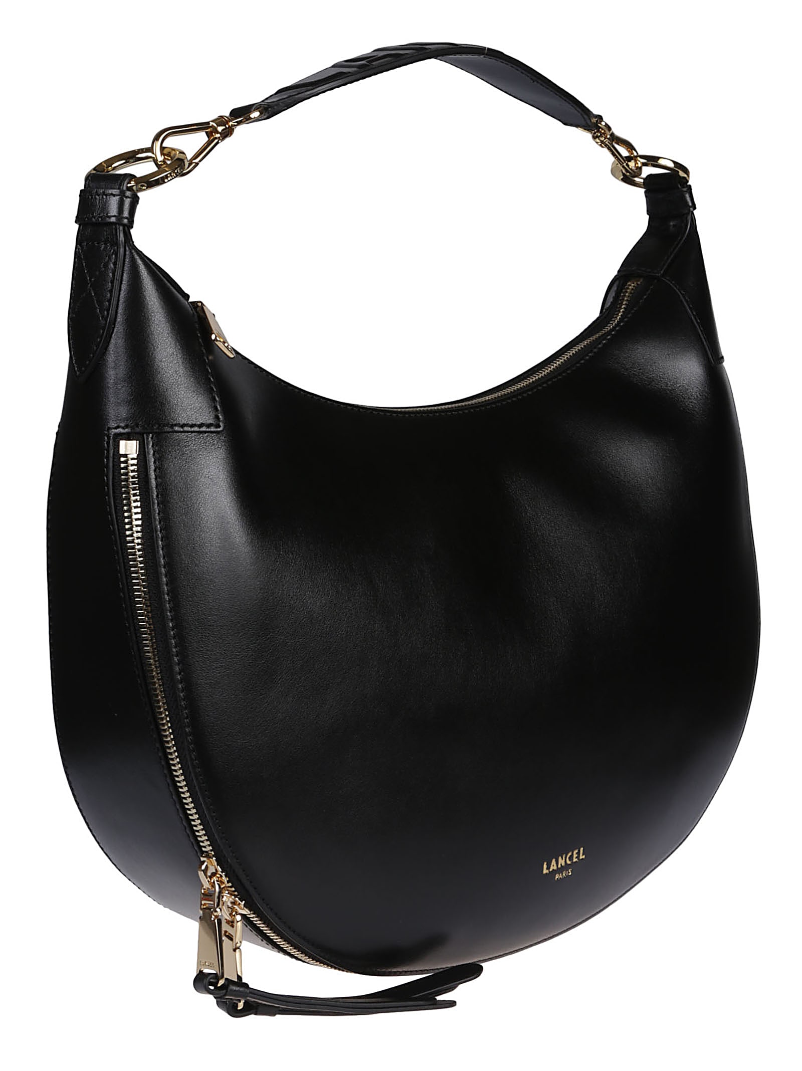 Shop Lancel Origami Medium Hobo Bag In Black