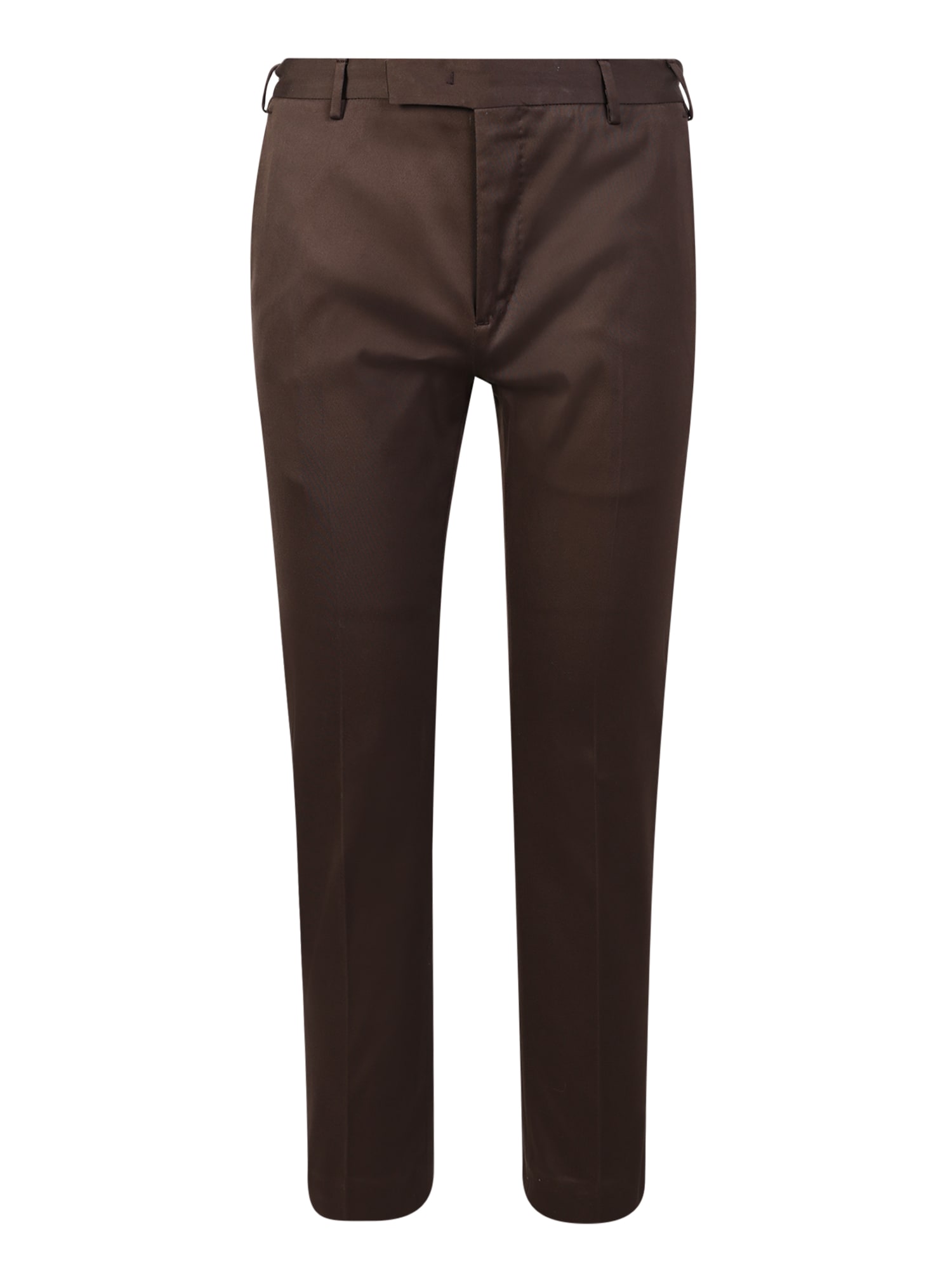 Pt01 Pt Torino Brown Satin Skinny Trousers
