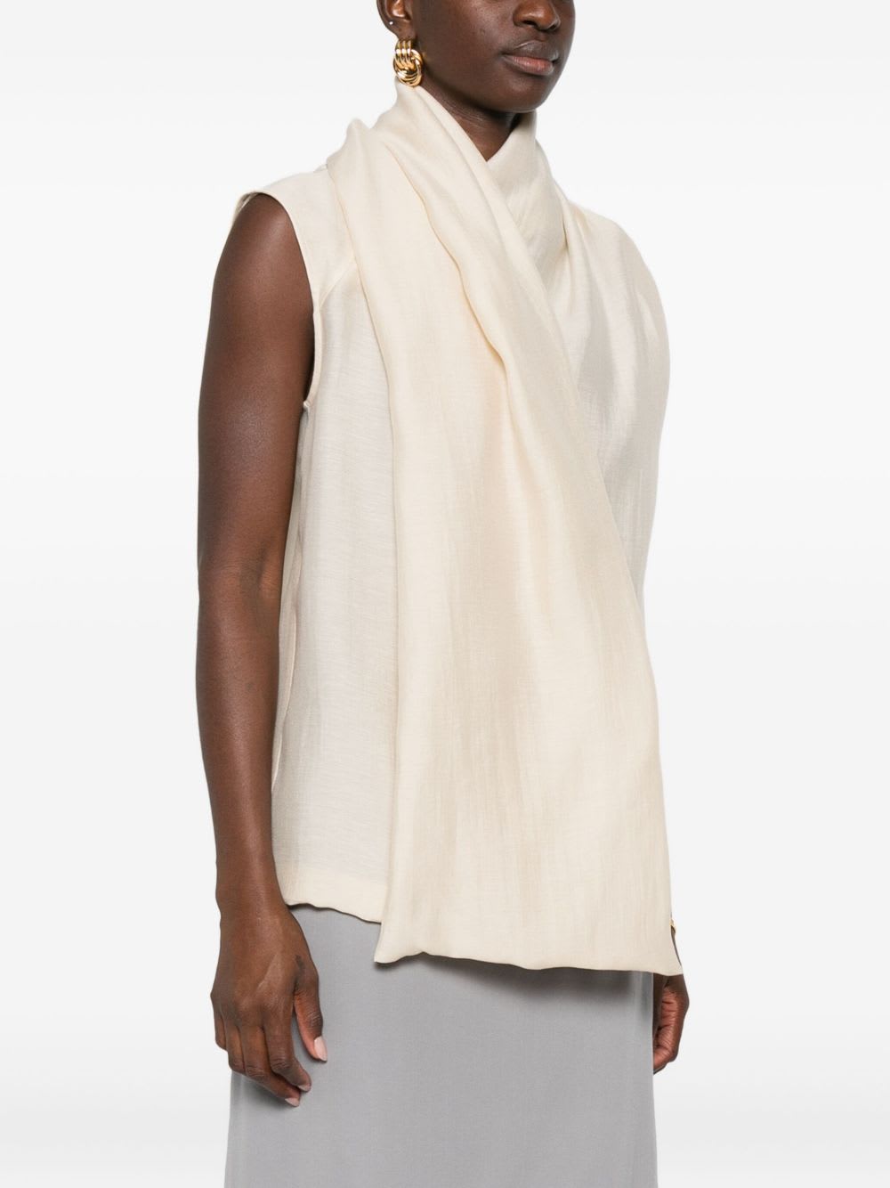 Totême Scarf Blouse In Neutral