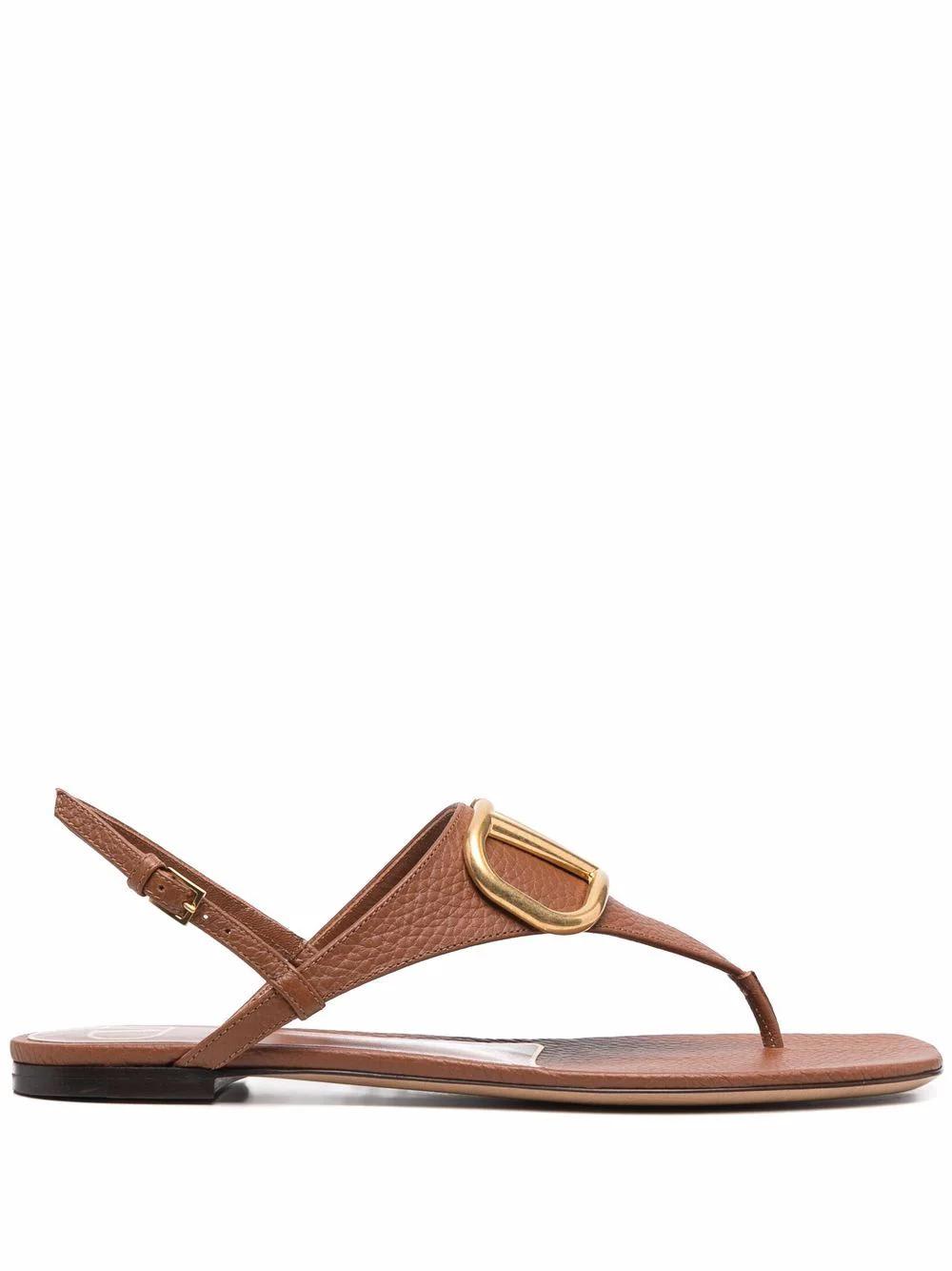 Shop Valentino Vlogo Signature Flat Sandals