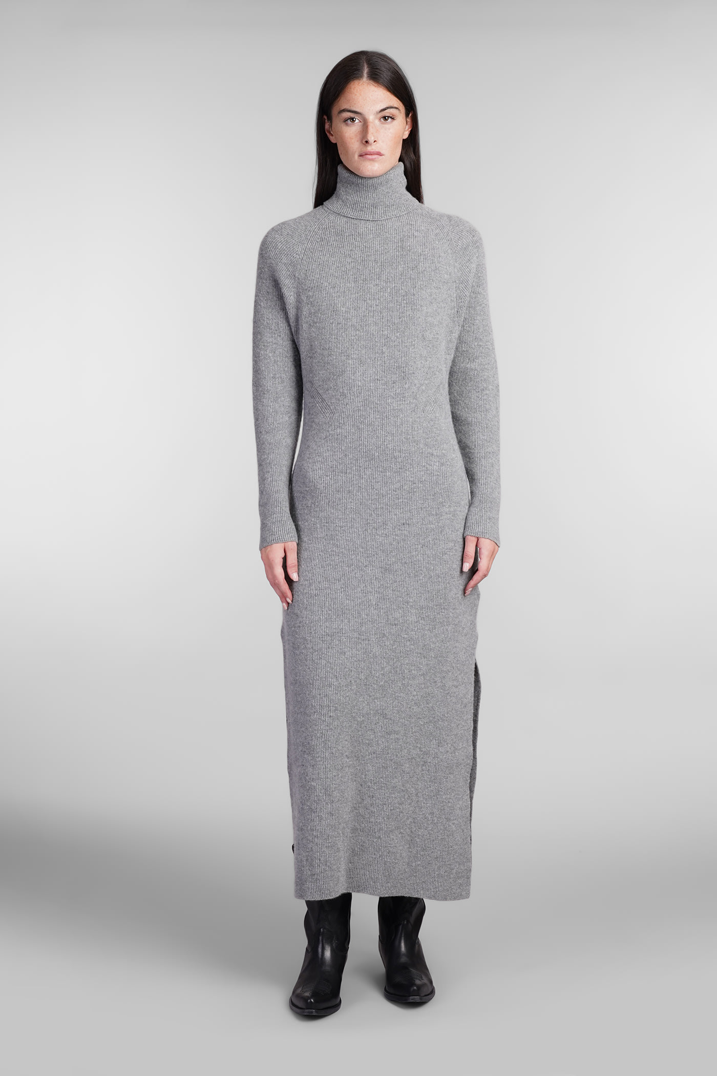 Shop Golden Goose Molly Dress In Grey Wool