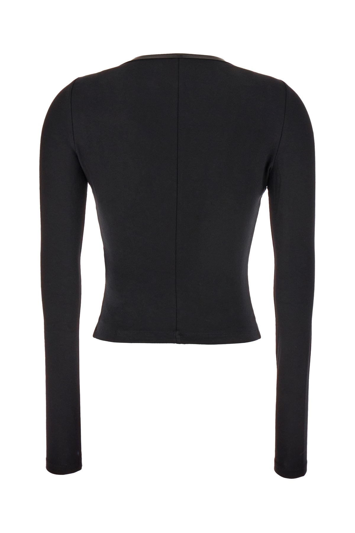 Shop Ambush Black Stretch Viscose Top In 1000